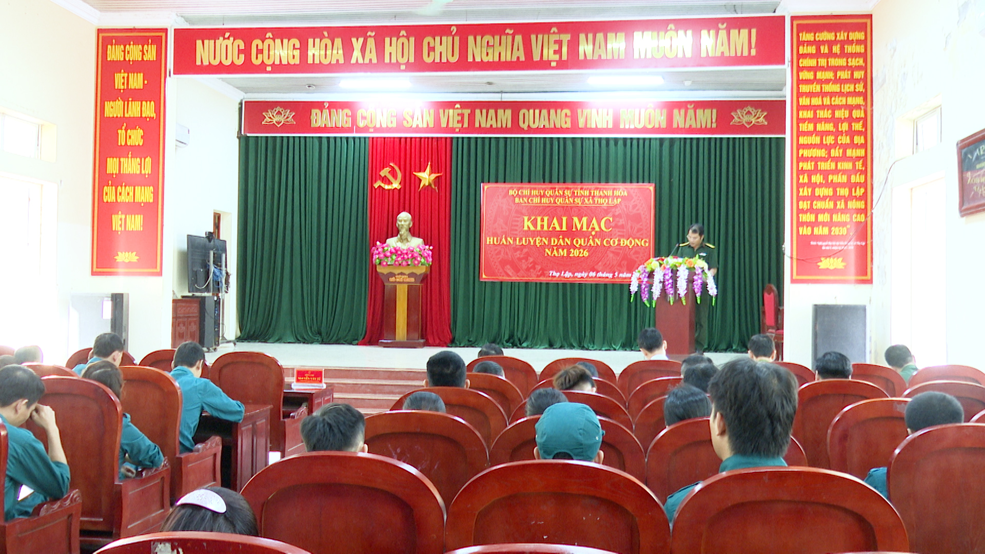 Xã Thọ Lập khai mạc huấn luyện Dân quân cơ động năm 2026