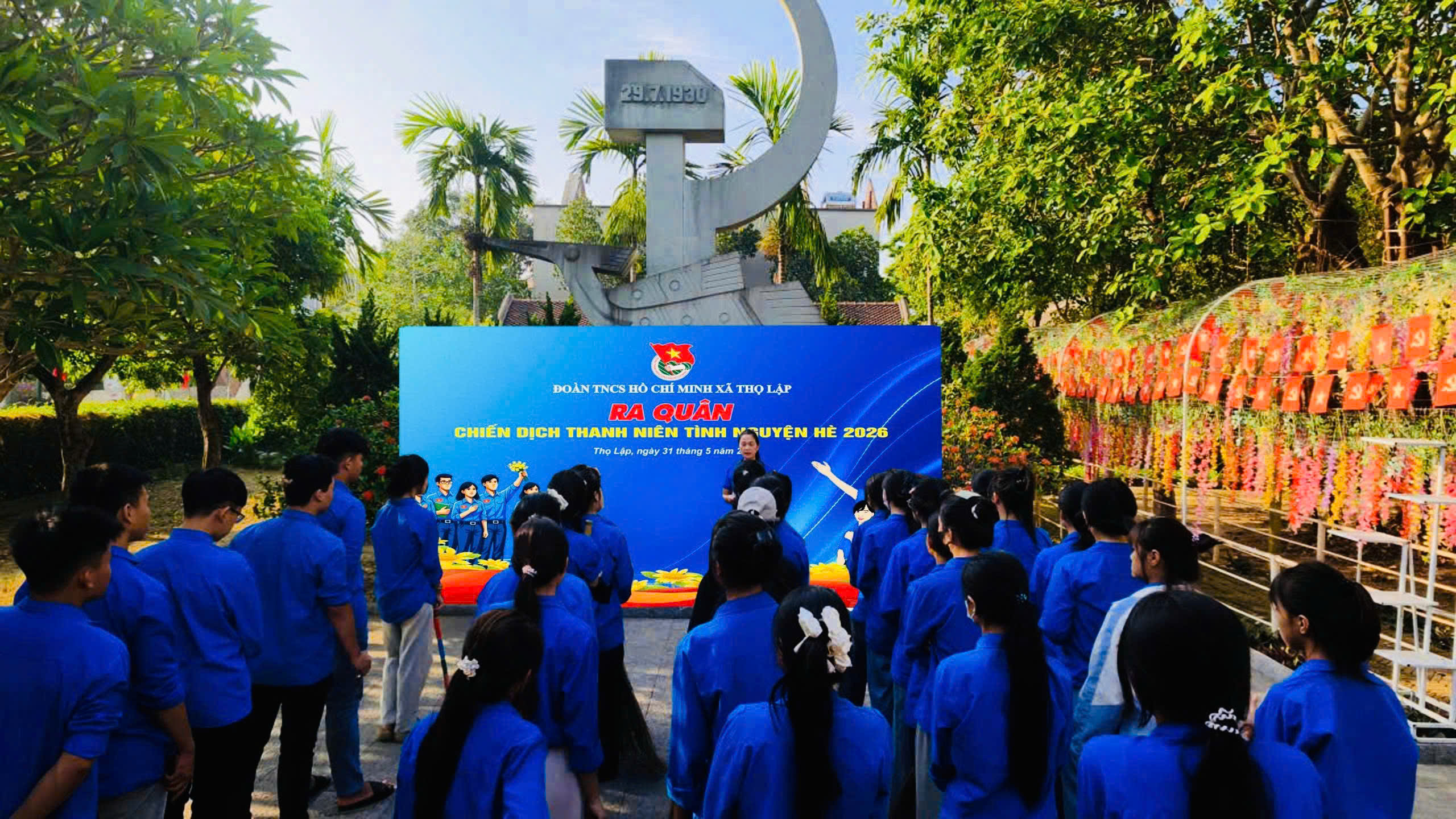 Đoàn TNCS HCM xã Thọ Lập: Ra quân chiến dịch thanh niên tình nguyện hè 2026