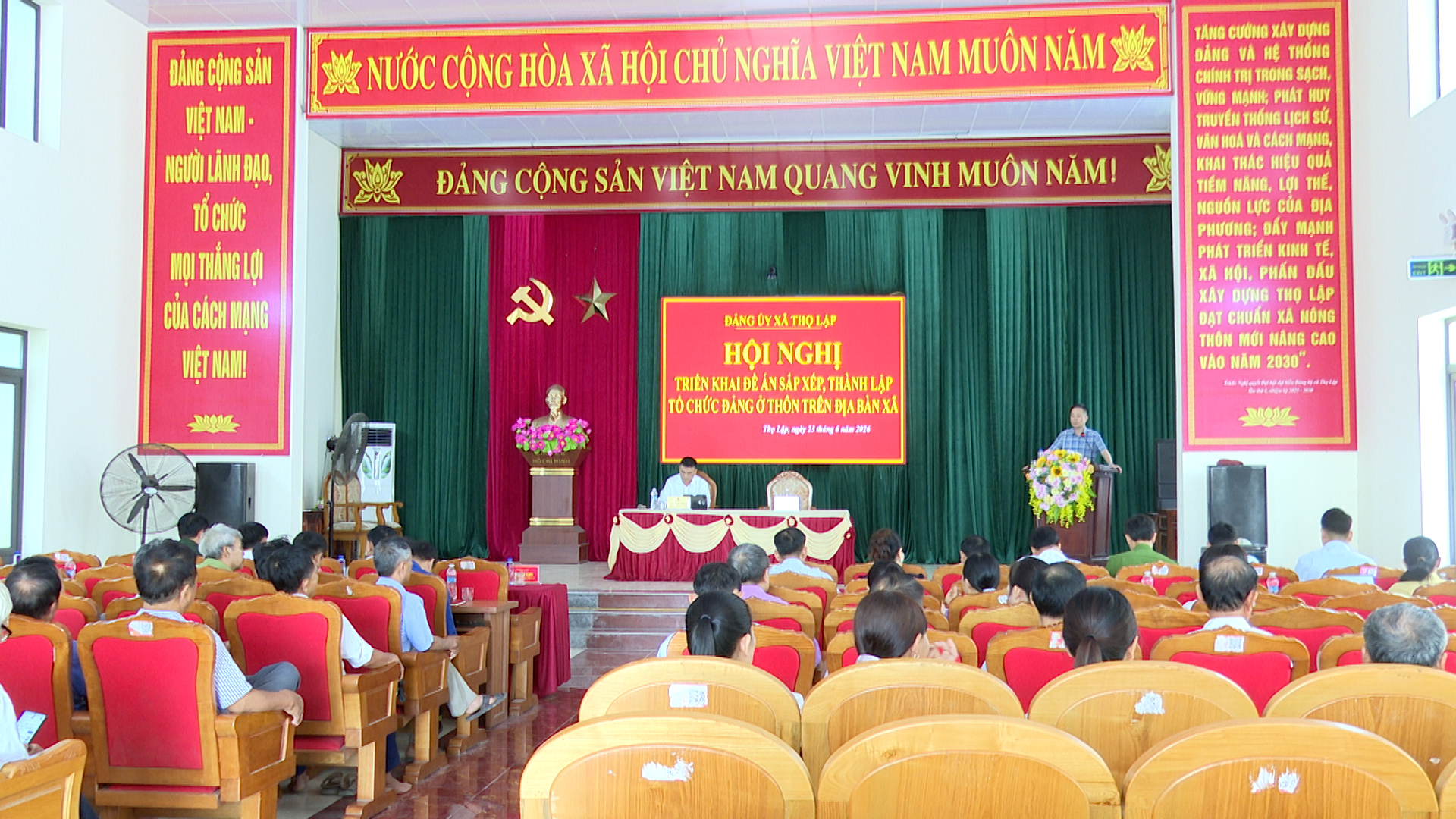 Thường trực Đảng ủy xã Thọ Lập: Triển khai đề án sắp xếp, thành lập tổ chức đảng ở thôn trên địa bàn xã 