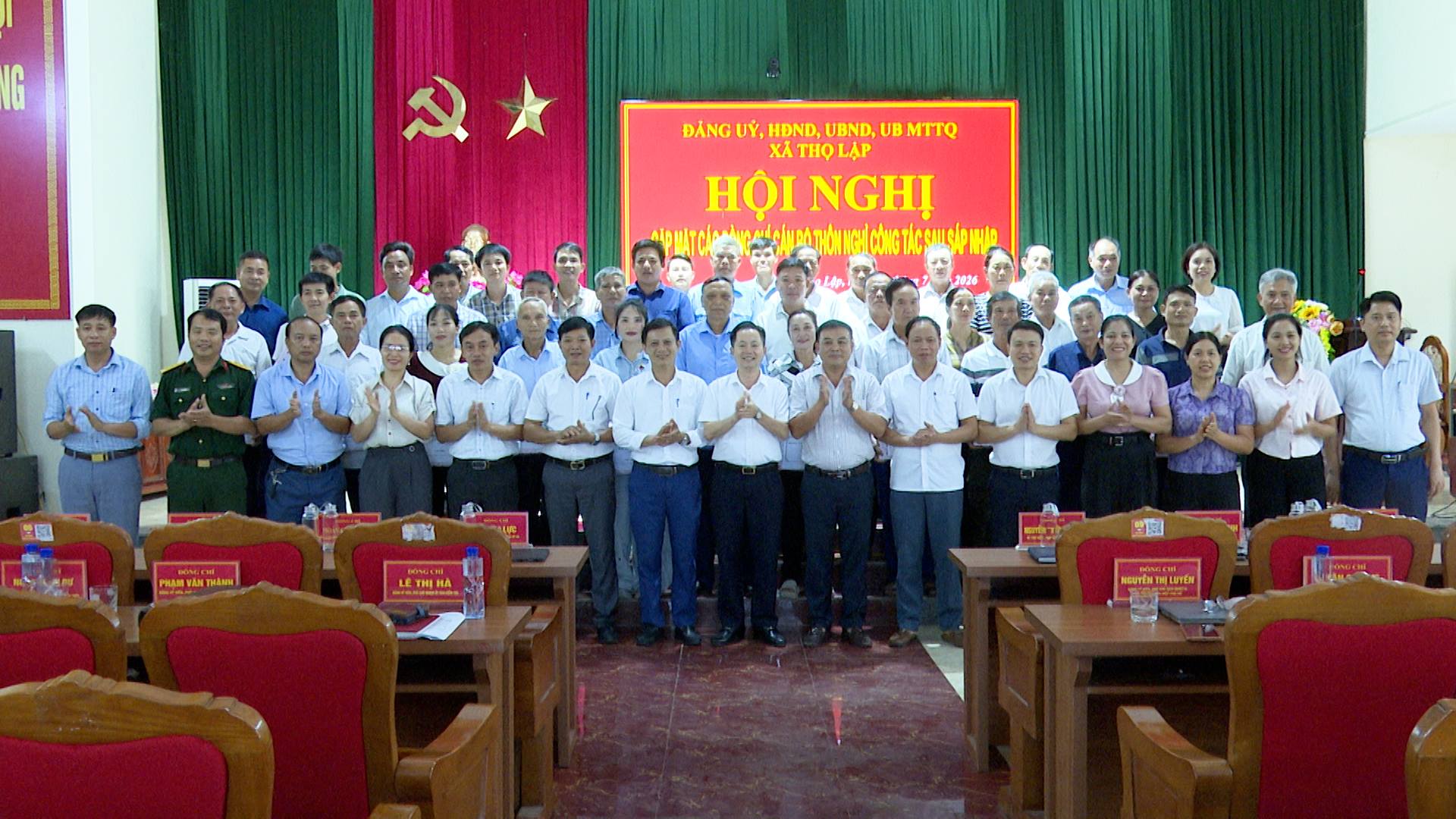 Xã Thọ Lập: Gặp mặt các đồng chí cán bộ thôn nghỉ công tác sau sáp nhập