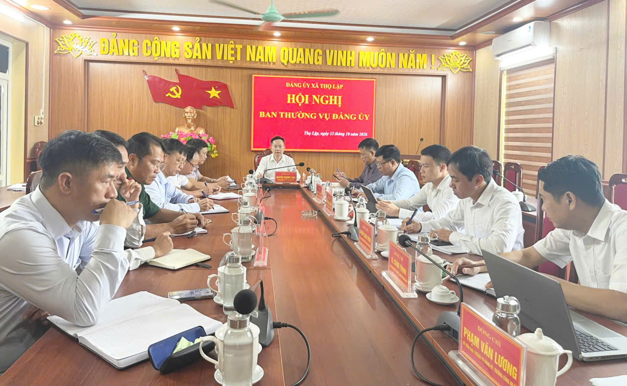 Hội nghị Ban thường vụ Đảng ủy xã Thọ Lập