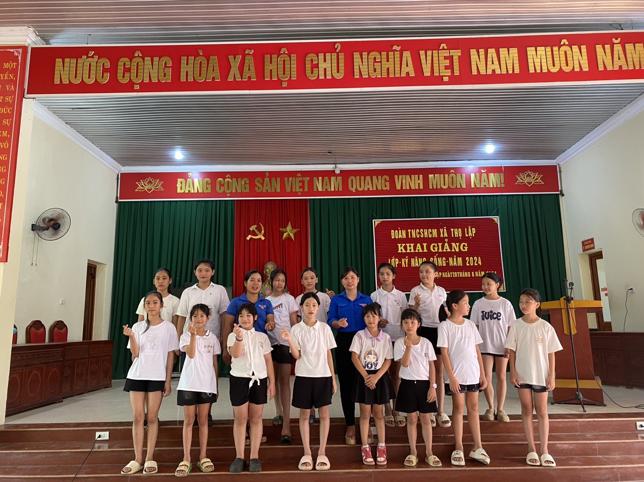 ĐOÀN XÃ THỌ LẬP KHẢI GIẢNG LỚP KỸ NĂNG SỐNG CHO TNN NĂM 2024