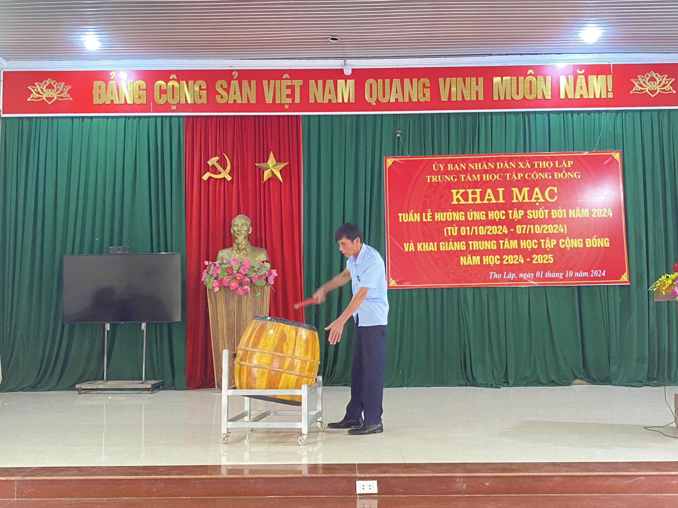 Xã Thọ Lập khai mạc ”Tuần lễ hưởng ứng học tập suốt đời” và khai giảng Trung tâm học tập cộng đồng.