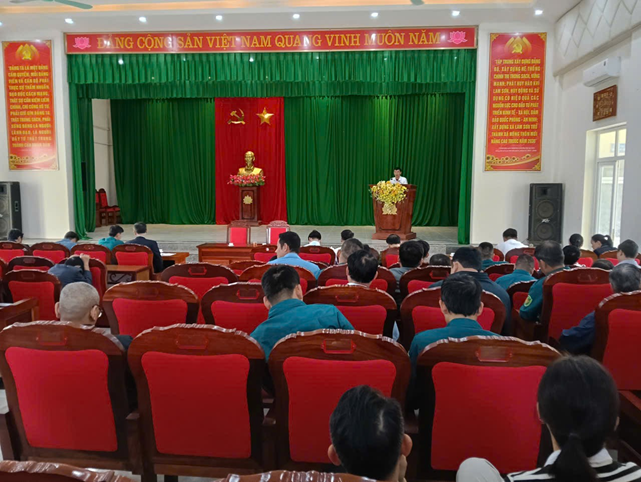 Hội đồng nghĩa vụ quân sự xã Lam Sơn tổ chức hội nghị triển khai, thảo luận và thống nhất các nội dung liên quan đến công tác tuyển chọn, gọi công dân nhập ngũ năm 2026