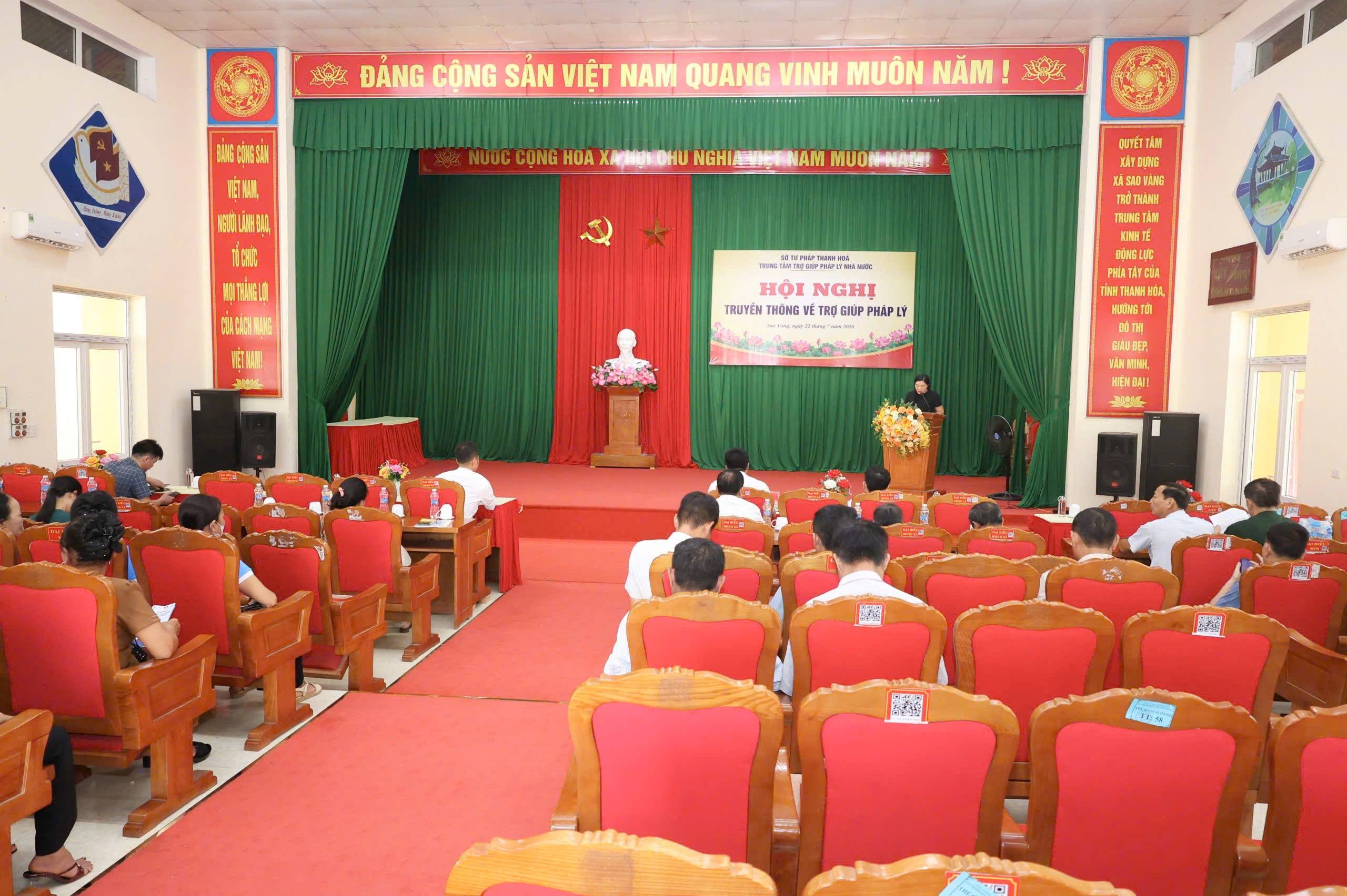 Xã Sao Vàng tổ chức Hội nghị truyền thông về trợ giúp pháp lý