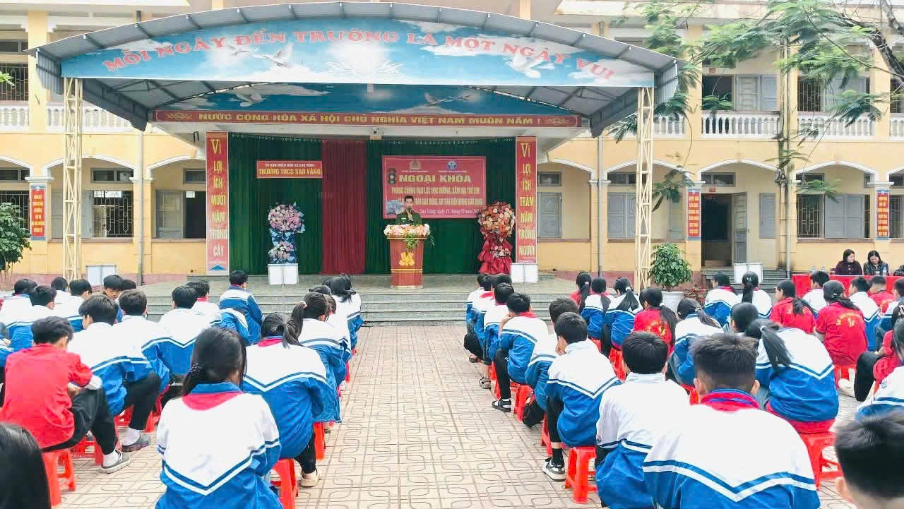 Xã Sao Vàng: Tăng cường tuyên truyền phòng, chống bạo lực học đường