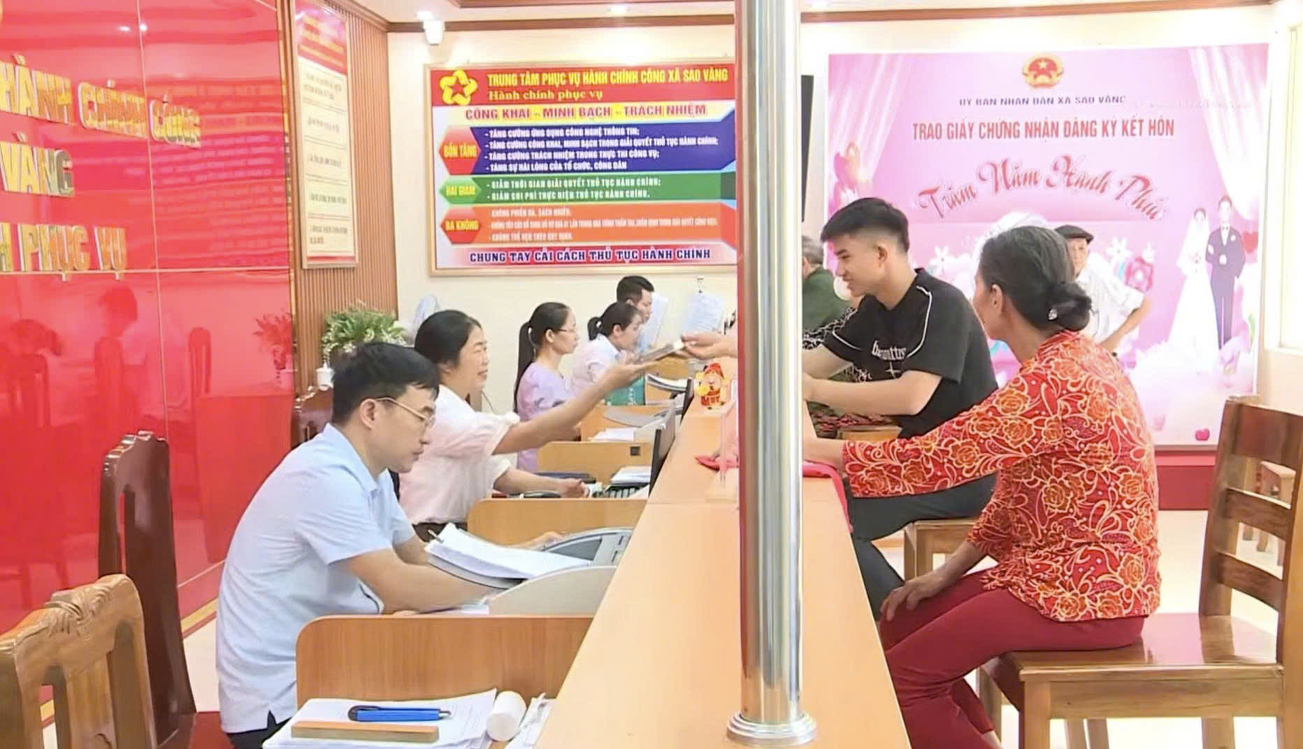 Xã Sao Vàng nâng cao hiệu quả cải cách hành chính, phục vụ người dân và doanh nghiệp