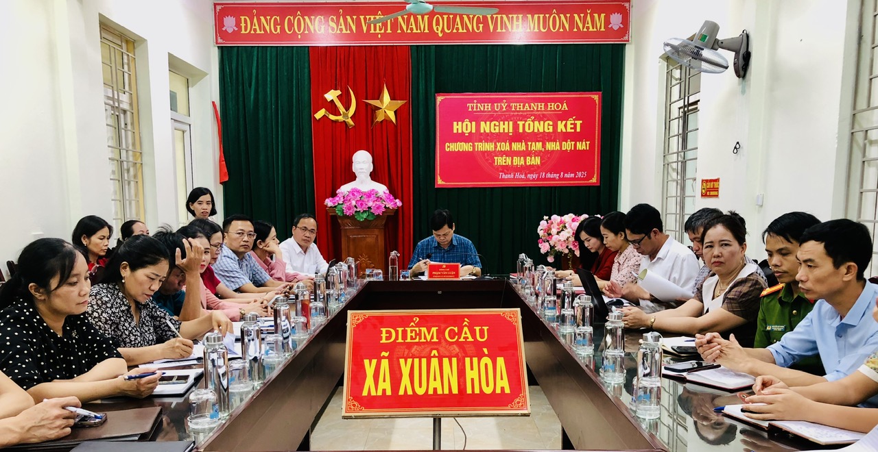 Xã Xuân Hòa tham dự Hội nghị trực tuyến toàn tỉnh tổng kết Chương trình xóa nhà tạm, nhà dột nát