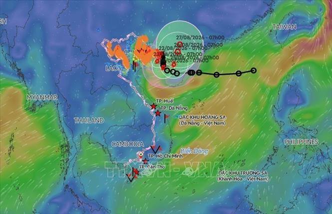 Bão số 4 gây mưa rất lớn cho khu vực Đông Bắc Bộ và Thanh Hóa