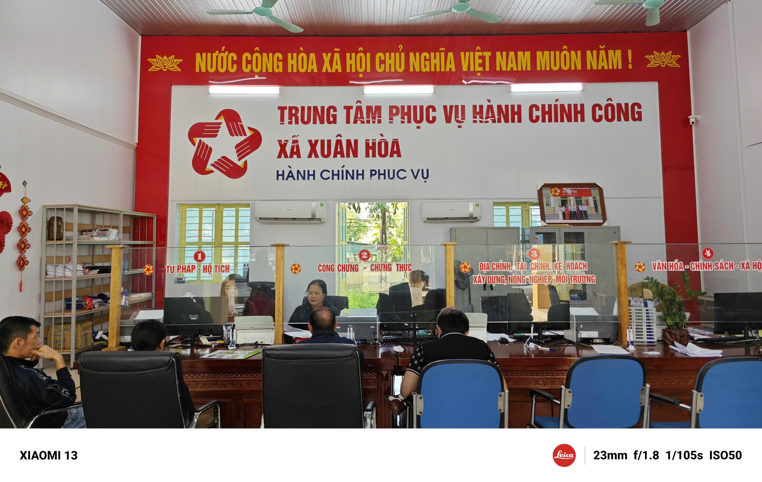 Trung tâm Phục vụ Hành chính công xã Xuân Hòa: Đổi mới, hiện đại; lấy người dân làm trung tâm phục vụ.