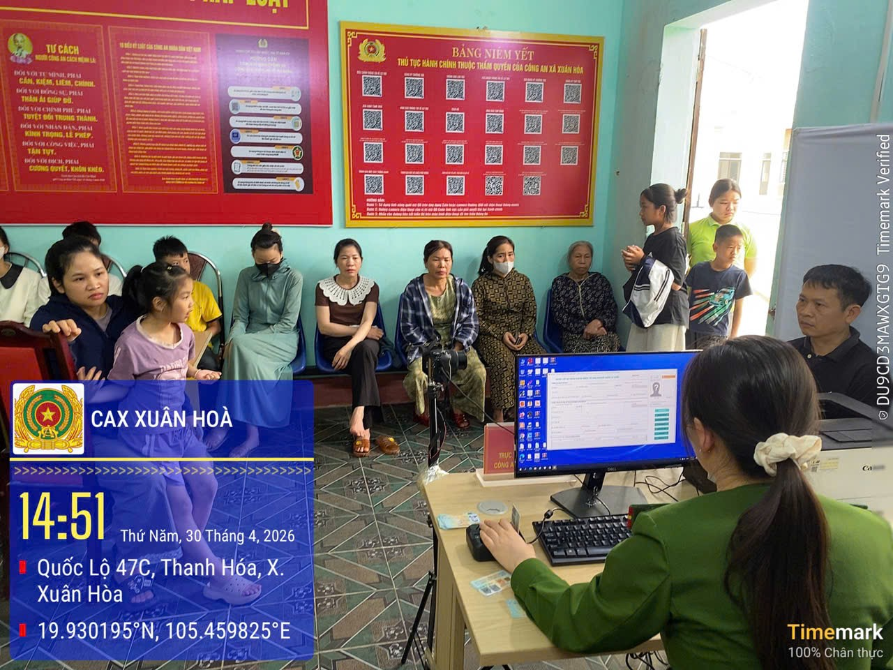 Xã Xuân Hòa: Đẩy mạnh cấp định danh điện tử mức độ 2 cho công dân dịp lễ 30/4 – 1/5 năm 2026.