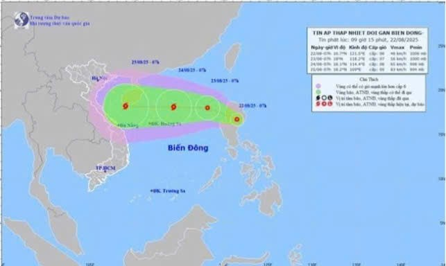Bão số 5 rất mạnh, di chuyển nhanh, cường độ cực đại có thể đạt cấp 12-13, giật cấp 15