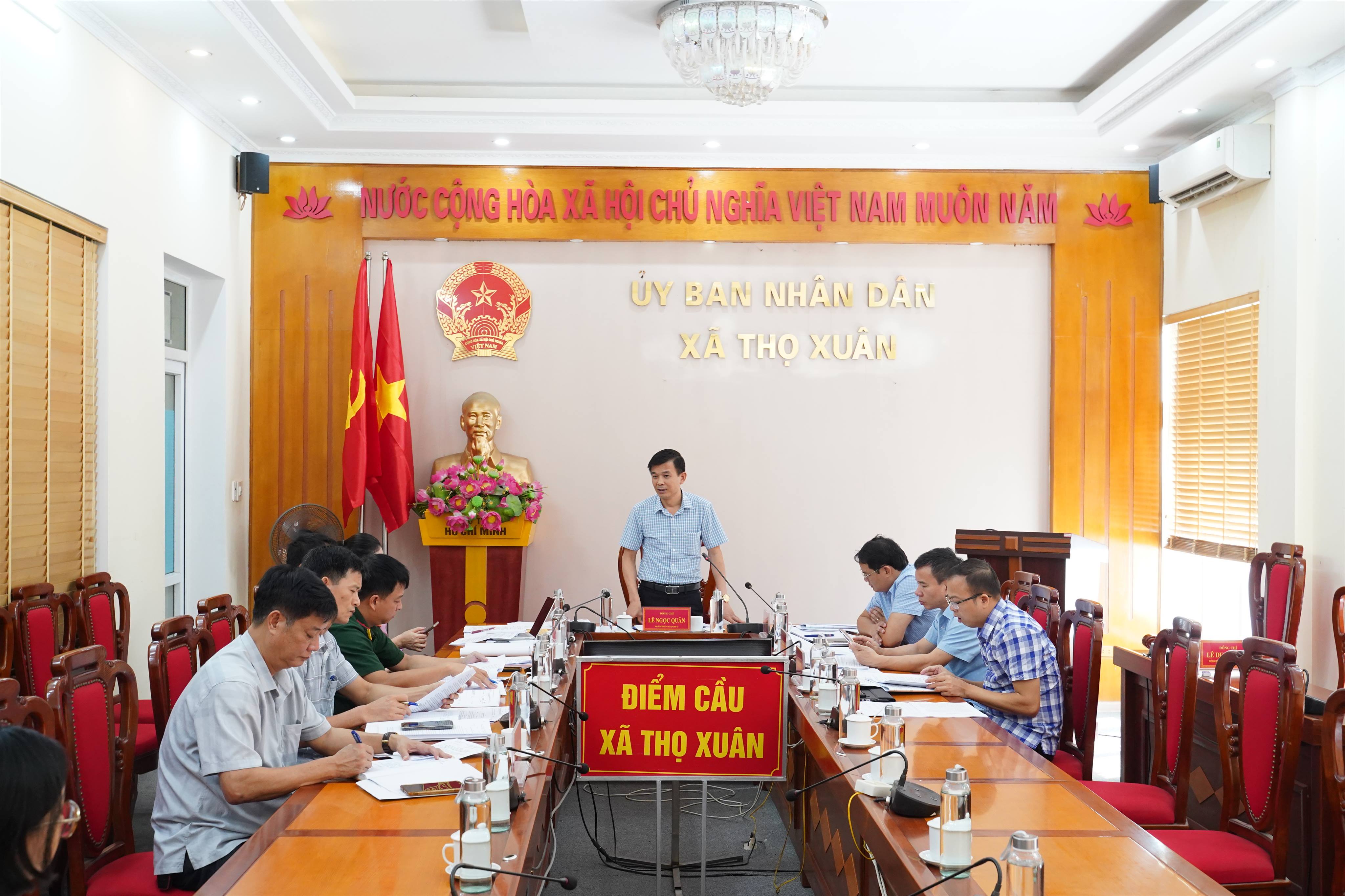 UBND xã Thọ Xuân: Hội nghị giao ban thảo luận và cho ý kiến một số nội dung theo thẩm quyền