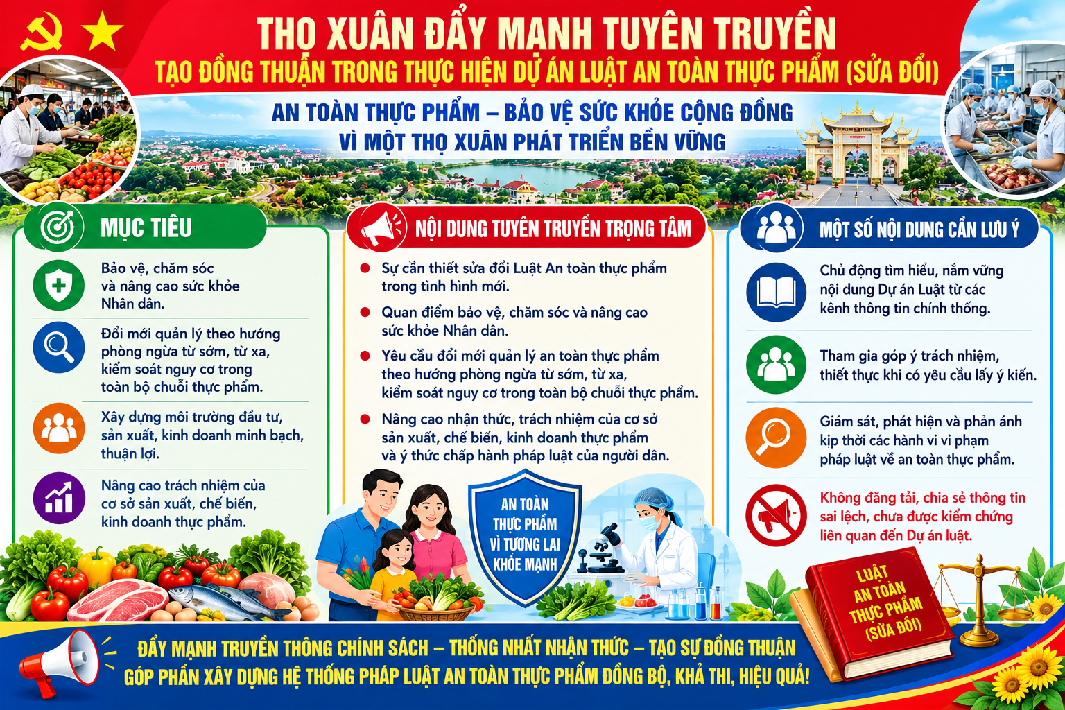 Thọ Xuân đẩy mạnh tuyên truyền tạo đồng thuận trong thực hiện Dự án Luật An toàn thực phẩm (sửa đổi)