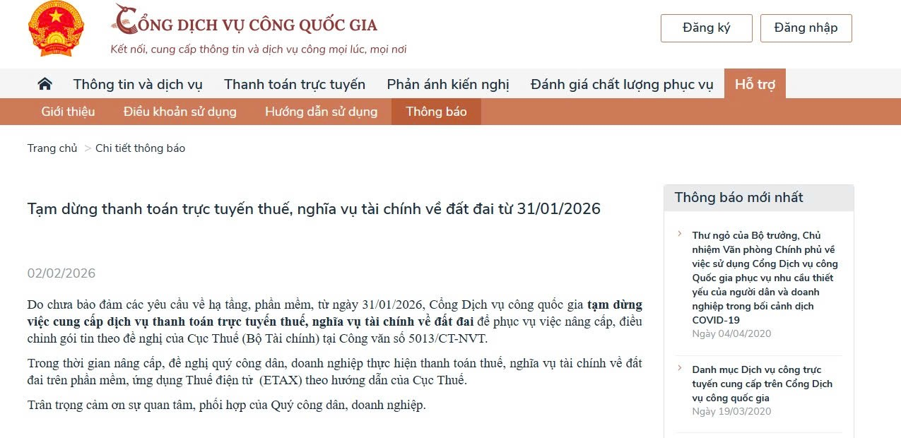 CÔNG BỐ VÀ HƯỚNG DẪN KẾT NỐI ĐỂ KHAI THÁC, SỬ DỤNG DỮ LIỆU THÔNG TIN VỀ GIẤY CHỨNG NHẬN QUYỀN SỬ DỤNG ĐẤT, QUYỀN SỞ HỮU TÀI SẢN GẮN LIỀN VỚI ĐẤT THAY THẾ THÀNH PHẦN HỒ SƠ TRONG GIẢI QUYẾT THỦ TỤC HÀNH CHÍNH