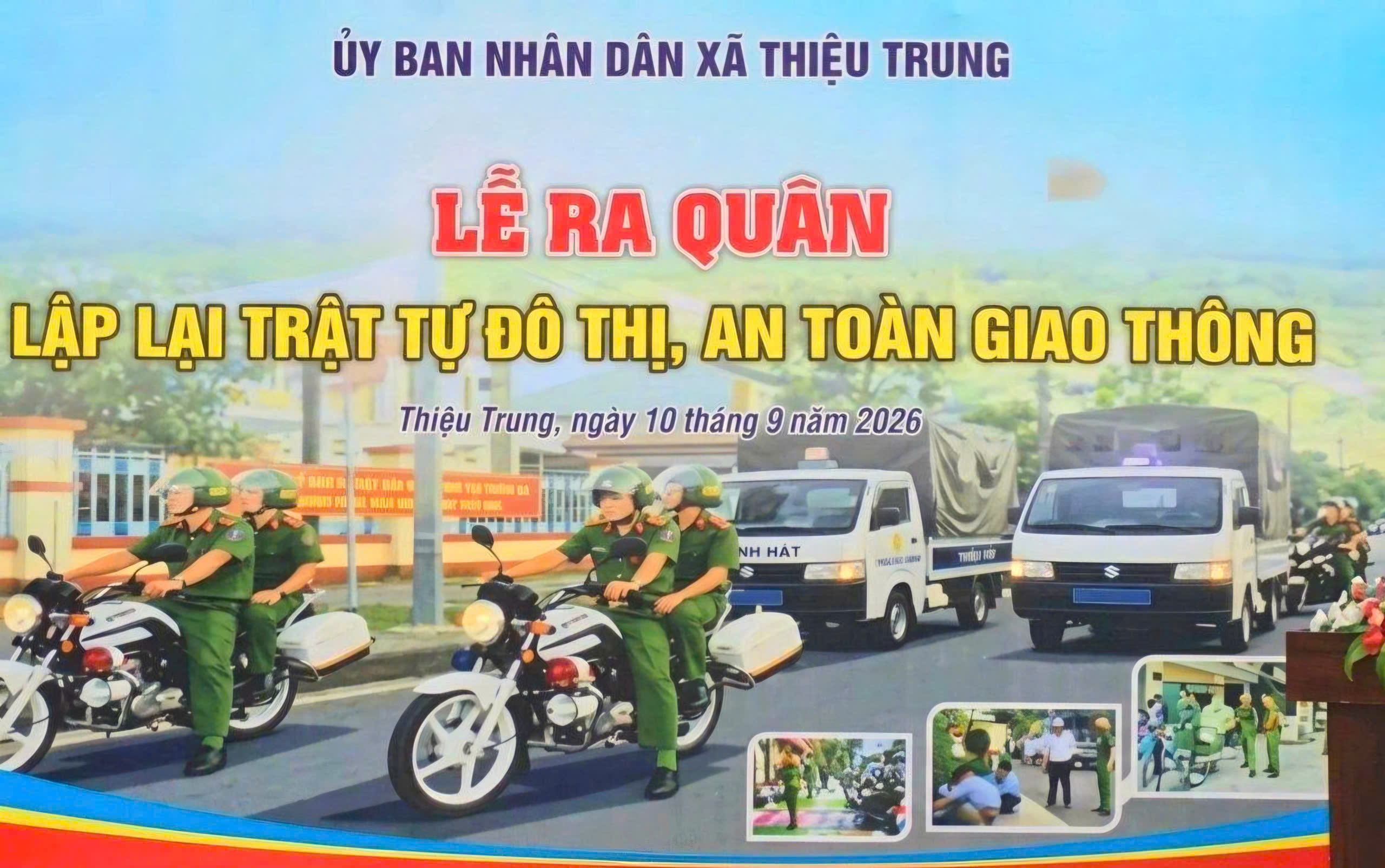 THIỆU TRUNG TẬP TRUNG THIẾT LẬP LẠI TRẬT TỰ ĐÔ THỊ, TRẬT TỰ CÔNG CỘNG VÀ HÀNH LANG AN TOÀN GIAO THÔNG NĂM 2026