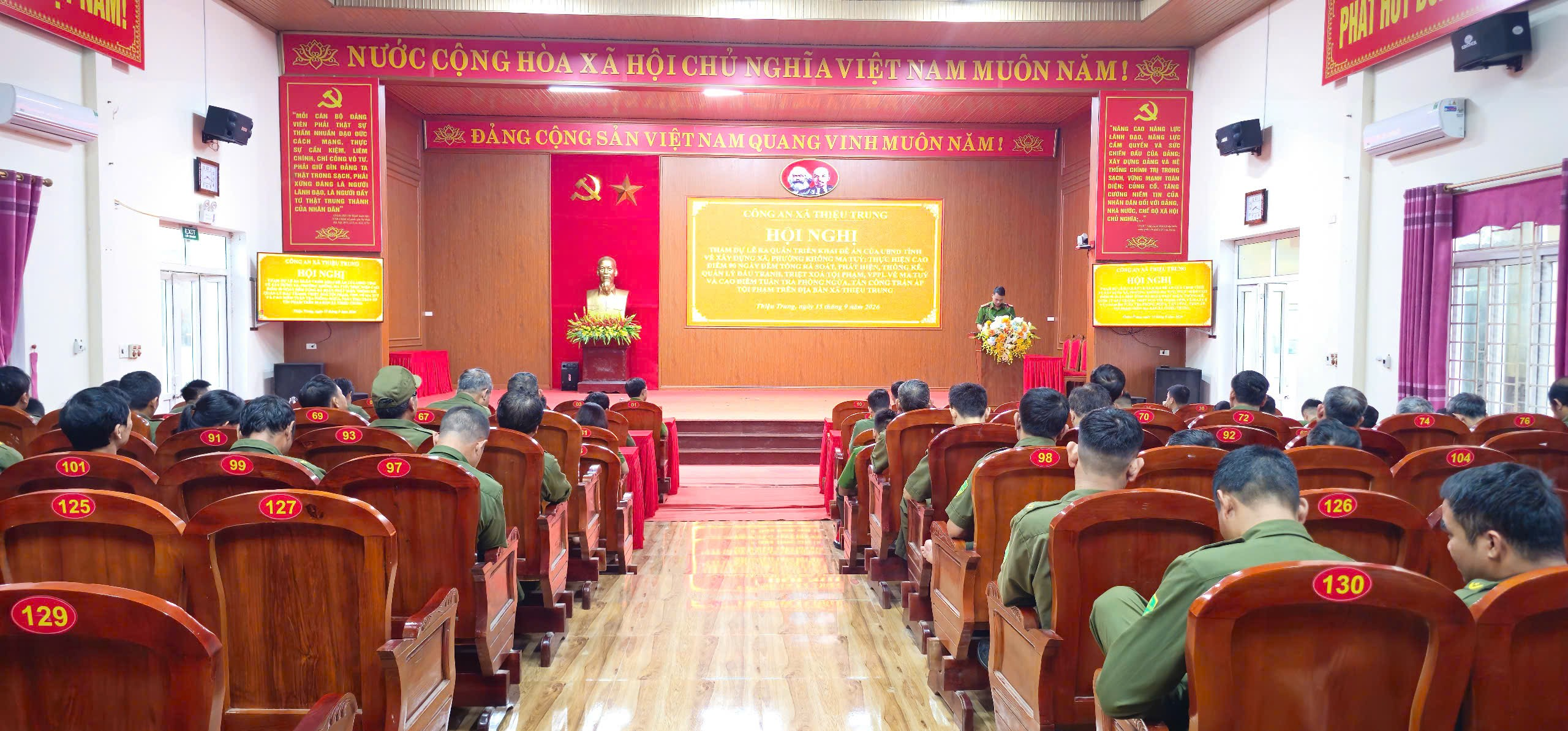 Công an xã Thiệu Trung ra quân thực hiện Cao điểm 90 ngày đêm phòng, chống ma túy