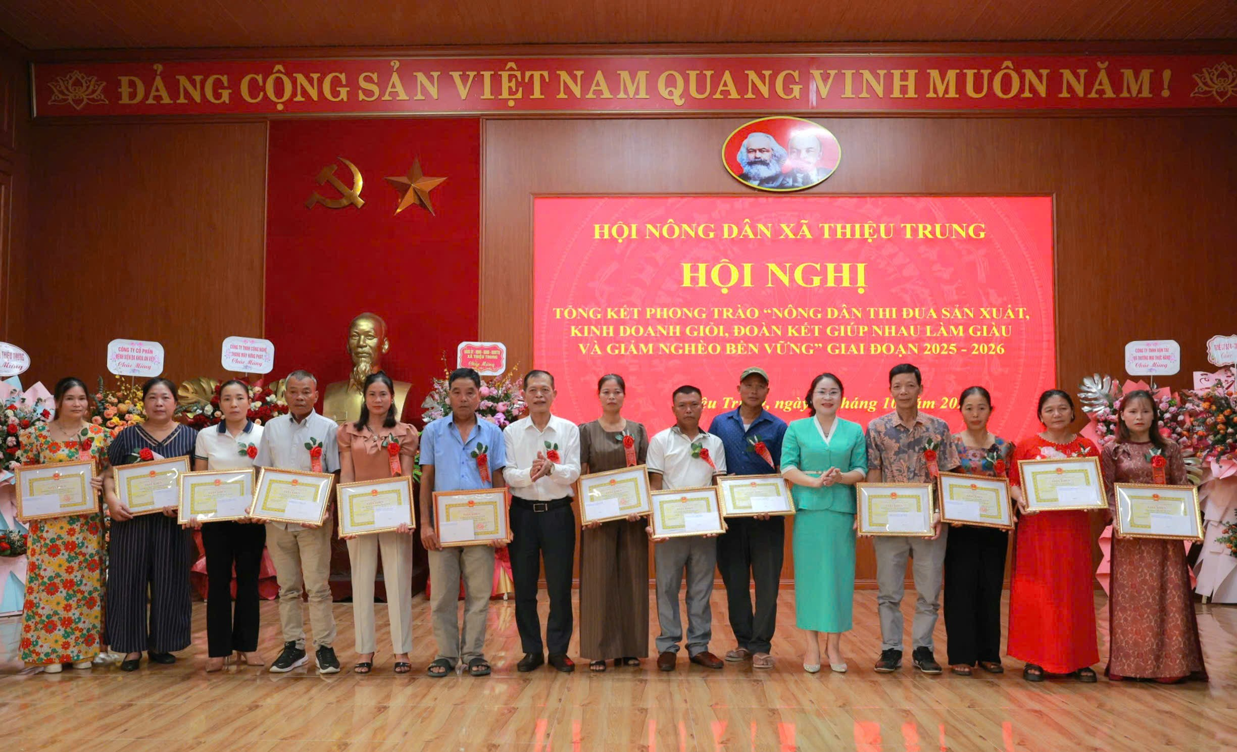 Xã Thiệu Trung tổng kết phong trào “Nông dân thi đua sản xuất, kinh doanh giỏi” và tuyên dương điển hình tiên tiến năm 2025–2026