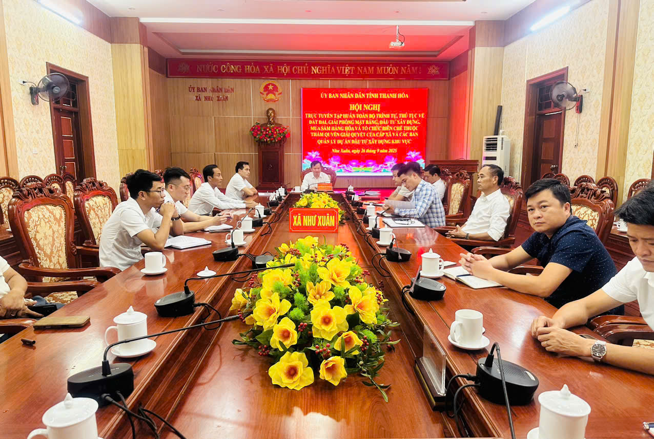 Hội nghị trực tuyến tập huấn về đất đai, đầu tư, xây dựng và công tác bồi thường, giải phóng mặt bằng 