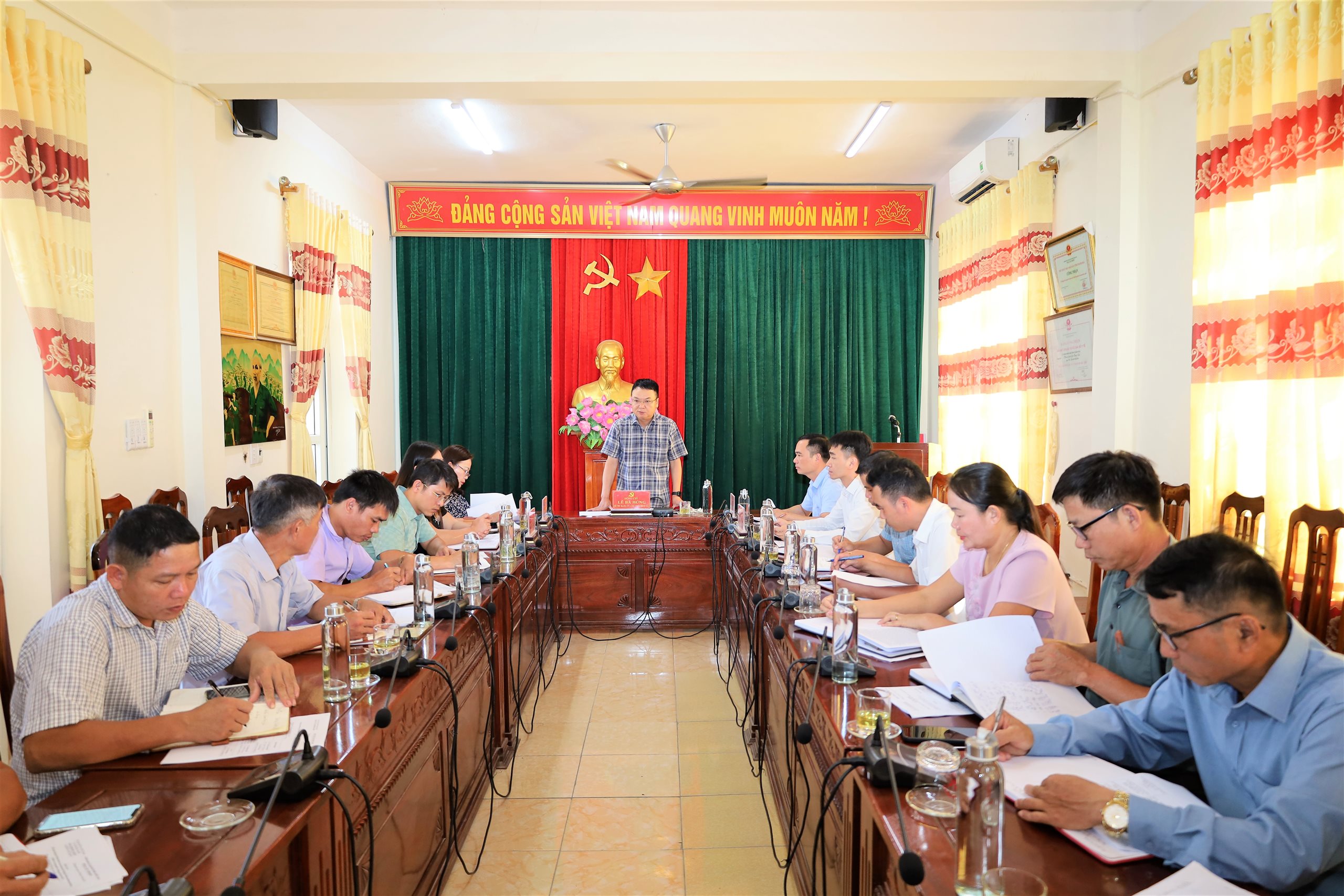Thường trực Đảng ủy xã Thượng Ninh làm việc với MTTQ và các đoàn thể, tập trung tháo gỡ khó khăn từ cơ sở