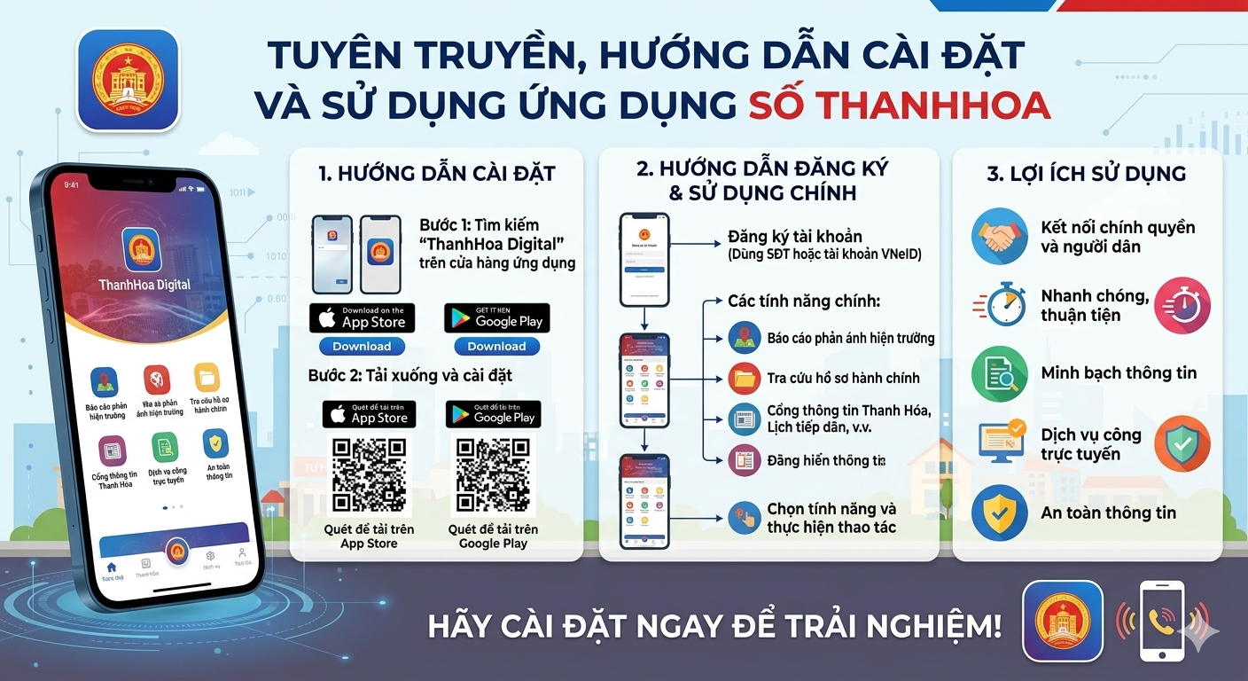 Thượng Ninh triển khai tuyên truyền, hướng dẫn cài đặt và sử dụng ứng dụng số Thanh Hóa