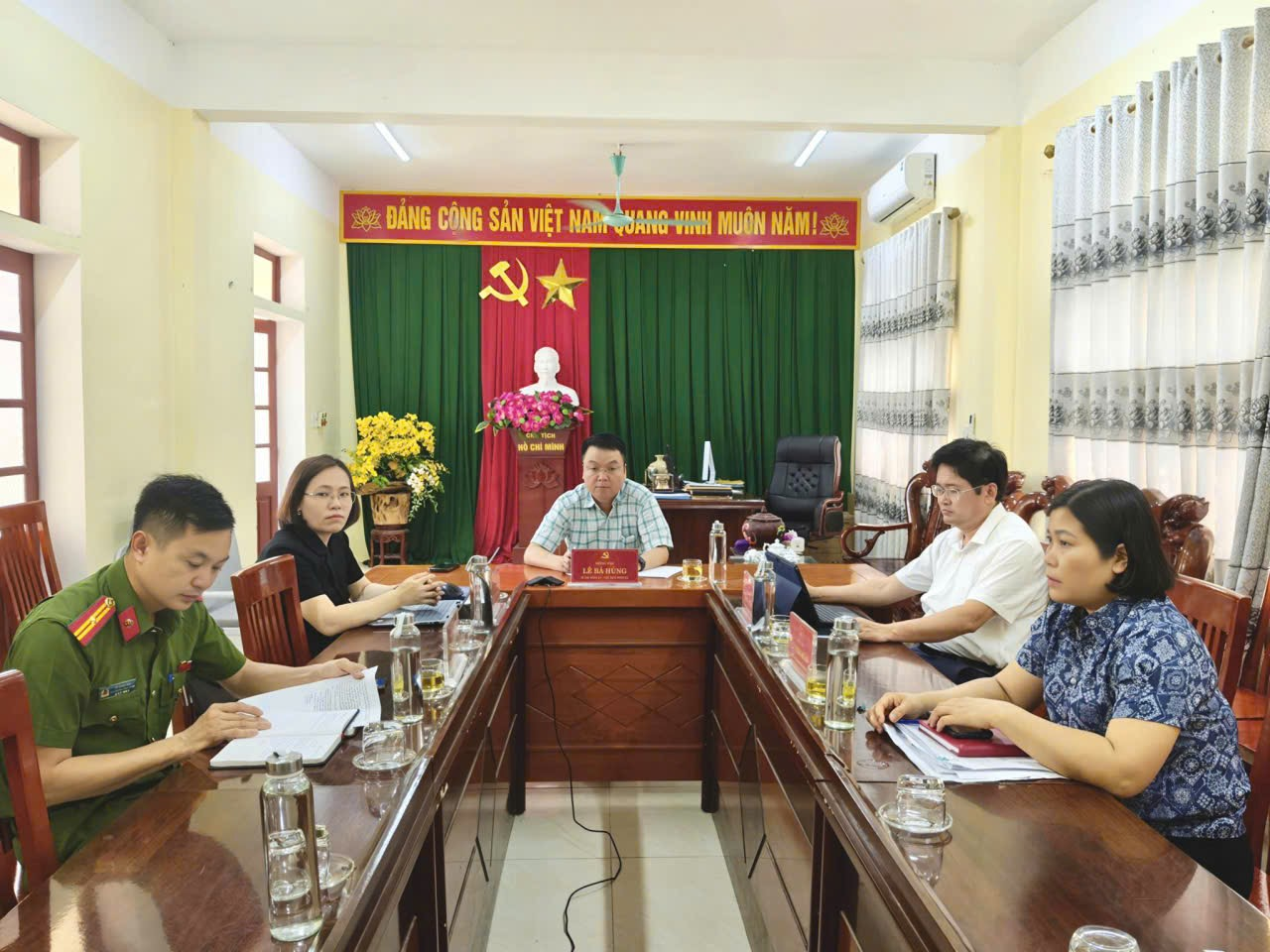 Xã Thượng Ninh tham dự hội nghị trực tuyến về chiến dịch làm giàu, làm sạch cơ sở dữ liệu quốc gia về đất đai.