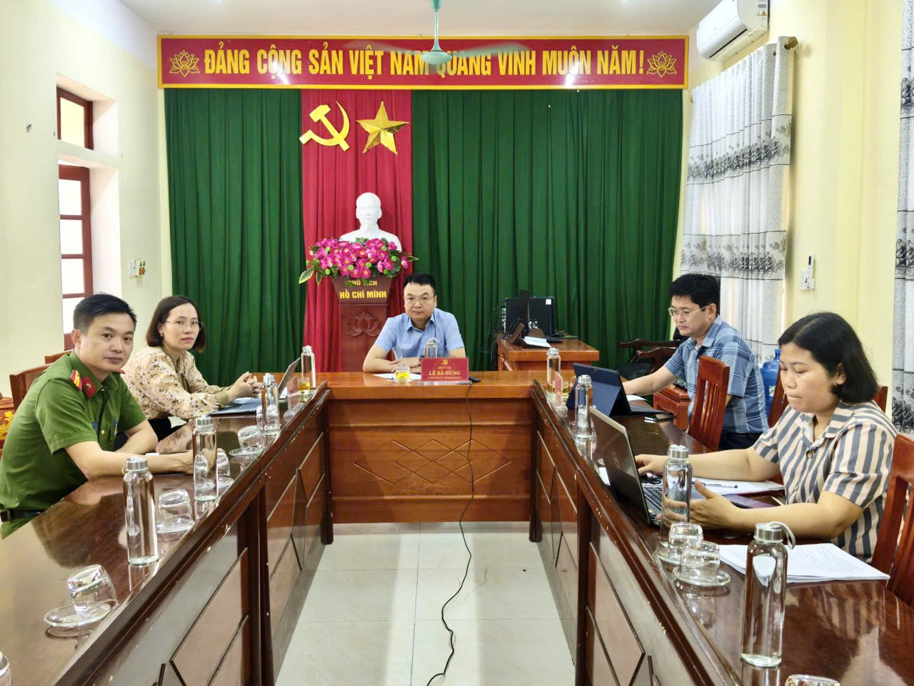 Xã Thượng Ninh tham gia hội nghị trực tuyến chiến dịch làm giàu, làm sạch cơ sở dữ liệu đất đai