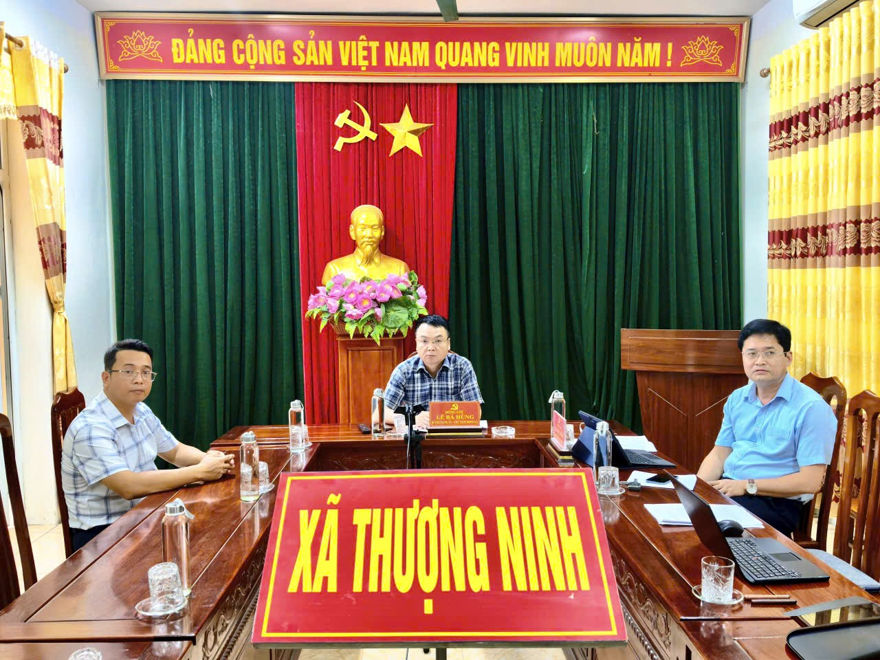 Xã Thượng Ninh tham dự hội nghị trực tuyến toàn tỉnh về tiến độ giải phóng mặt bằng và giải ngân vốn đầu tư công năm 2026.