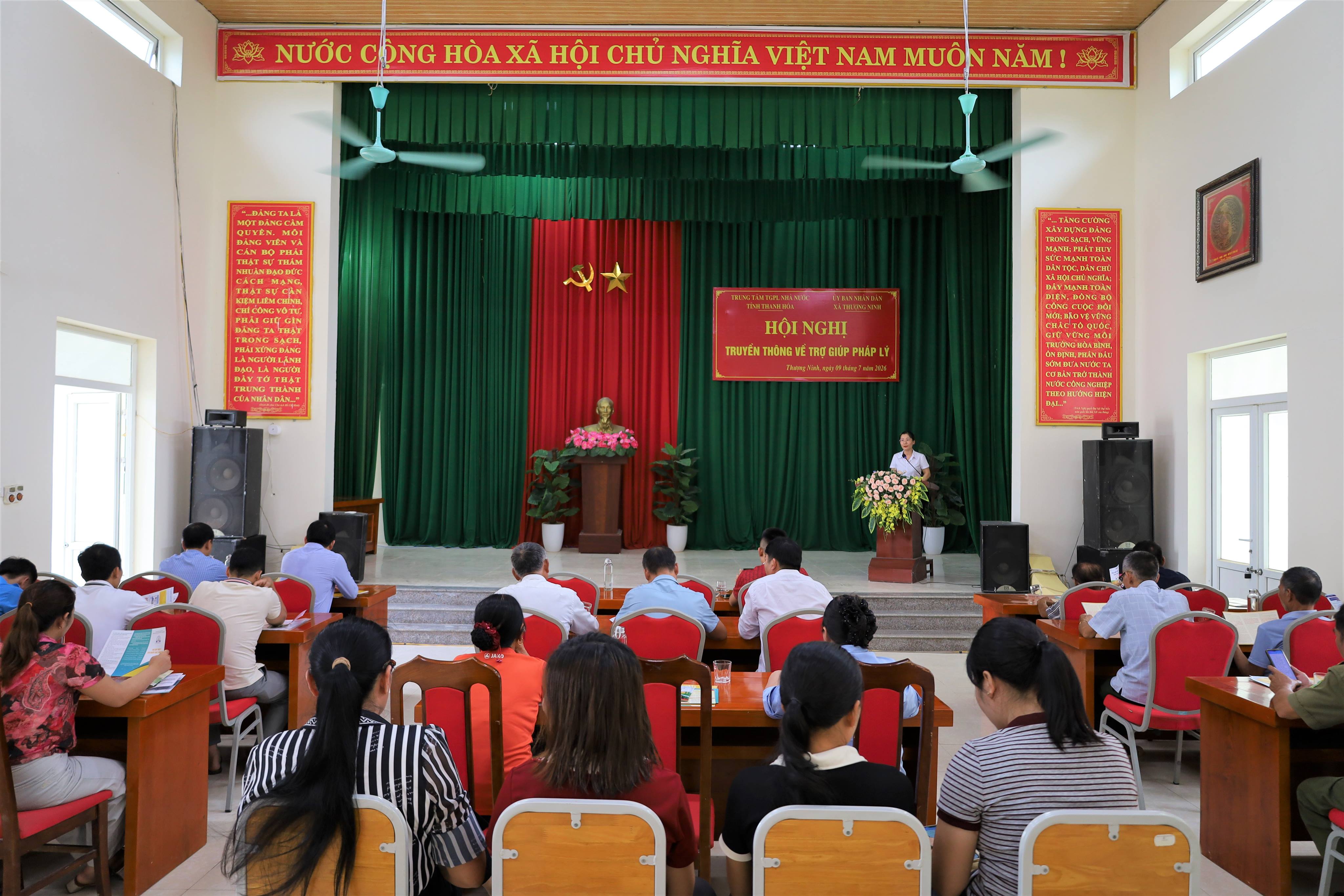 UBND Thượng Ninh tổ chức Hội nghị truyền thông về trợ giúp pháp lý cho cán bộ và Nhân dân
