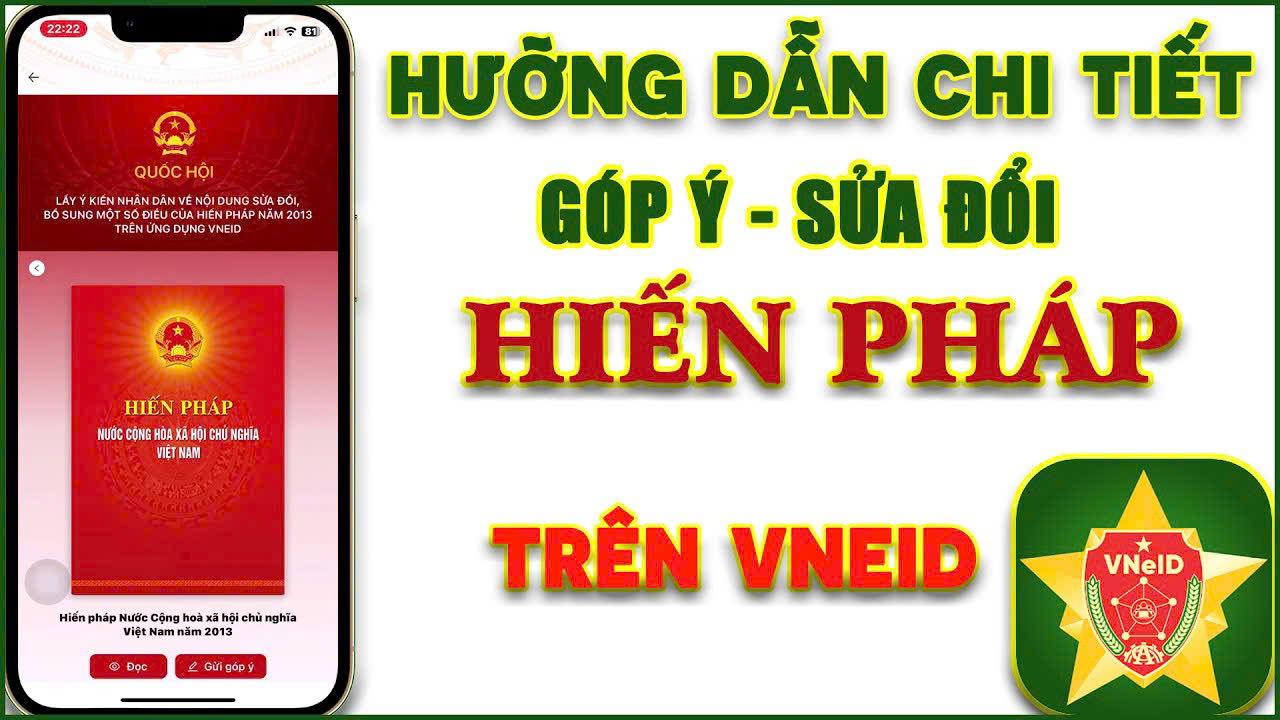 Hướng dẫn góp dự thảo hiến pháp bằng ứng dụng VneID