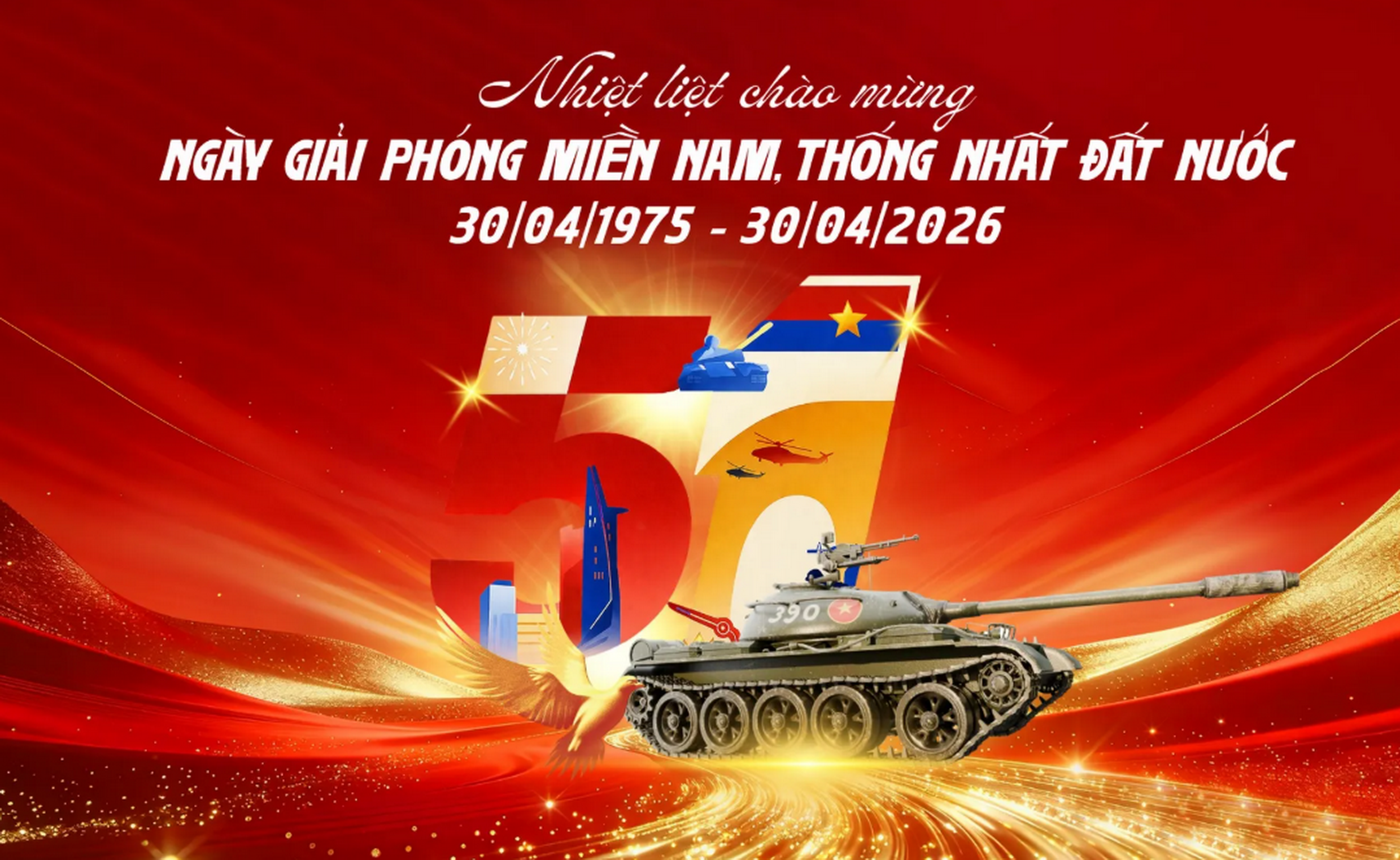 Bài tuyên truyền kỷ niệm 51 năm ngày giải phóng miền Nam, thống nhất đất nước 30/4/1975 – 30/4/2026