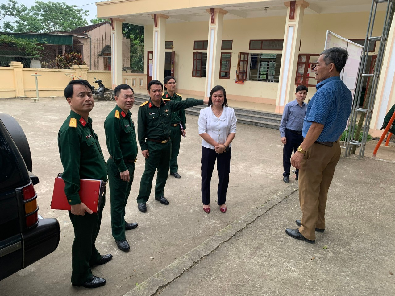 Bộ CHQS tỉnh làm việc, khảo sát tại thôn Thanh Xuân, xã Xuân Thái”