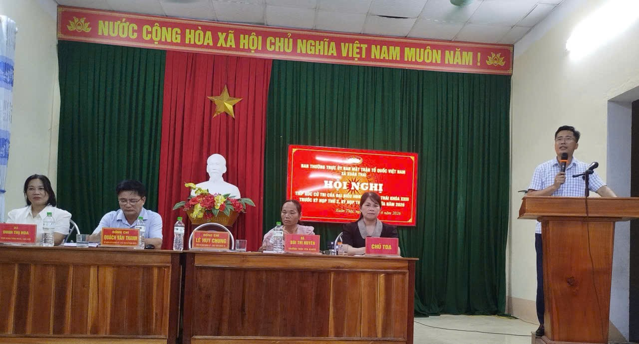 TỔ ĐẠI BIỂU SỐ 3 HĐND XÃ XUÂN THÁI TIẾP XÚC CỬ TRI TRƯỚC KỲ HỌP THƯỜNG LỆ GIỮA NĂM 2026