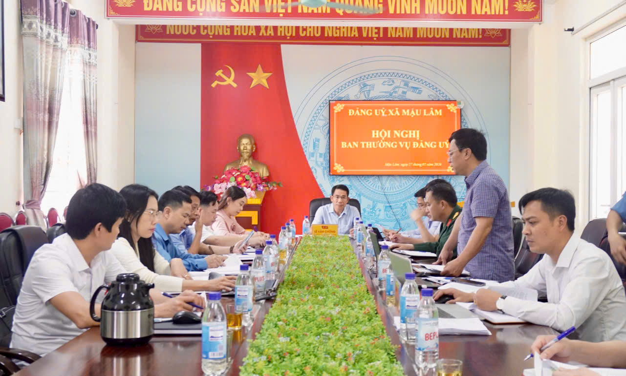 BAN THƯỜNG VỤ ĐẢNG ỦY XÃ MẬU LÂM ĐÁNH GIÁ KẾT QUẢ THÁNG 2, TRIỂN KHAI NHIỆM VỤ TRỌNG TÂM THÁNG 3/2026.