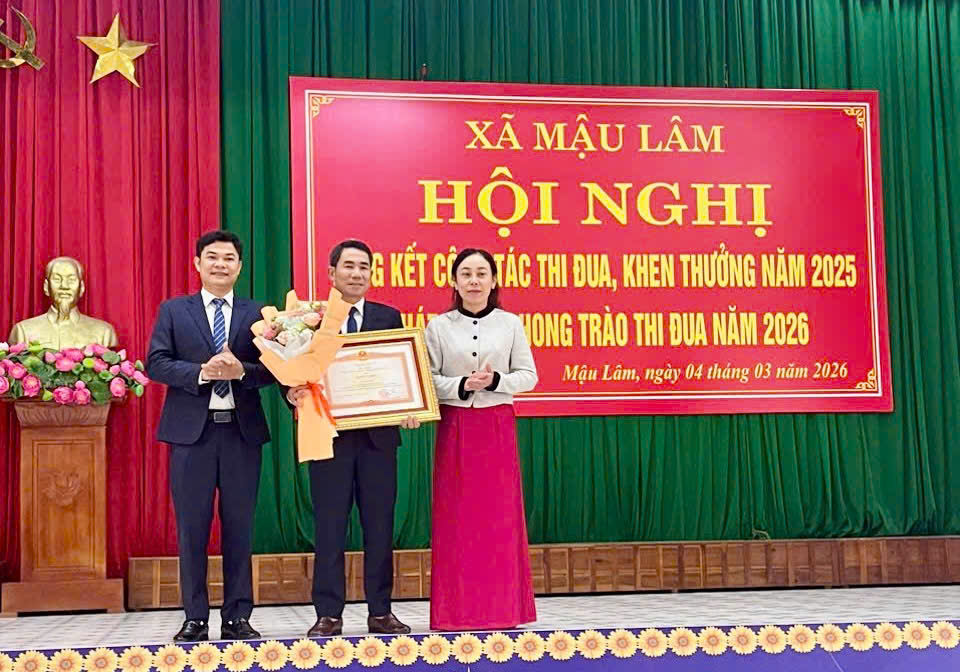 XÃ MẬU LÂM TỔNG KẾT CÔNG TÁC THI ĐUA, KHEN THƯỞNG NĂM 2025; PHÁT ĐỘNG PHONG TRÀO THI ĐUA NĂM 2026.