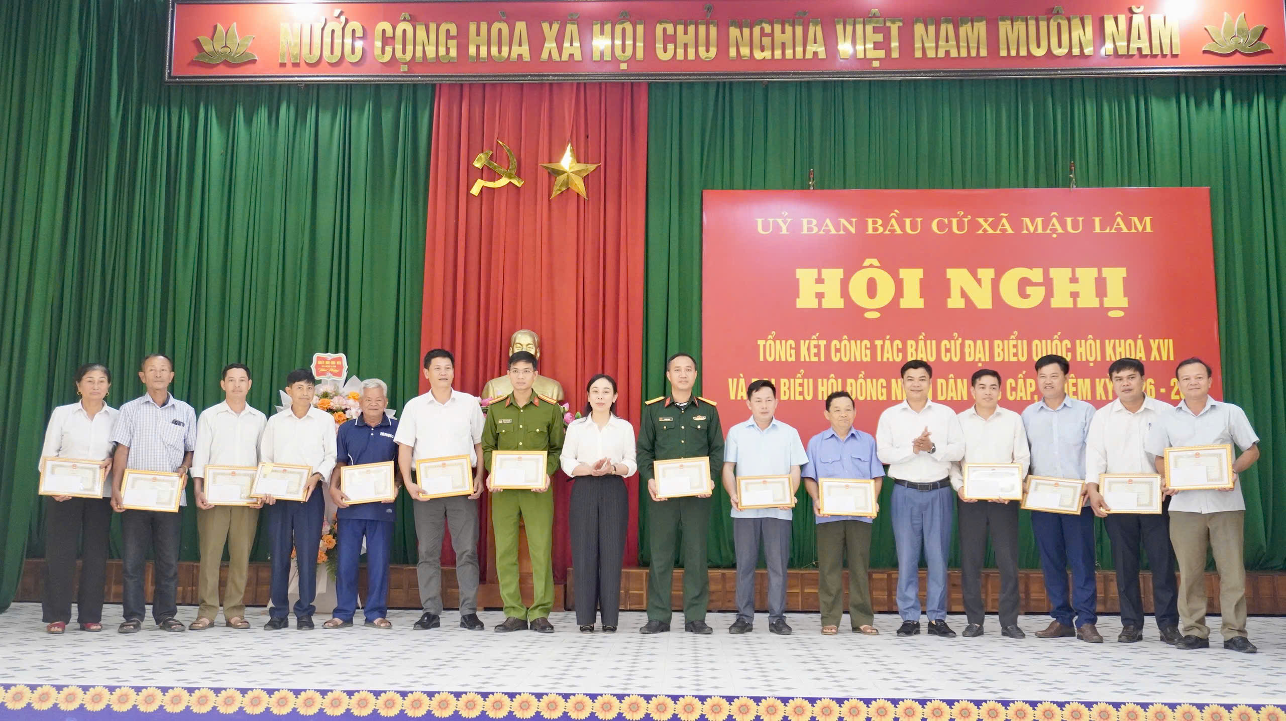 Xã Mậu Lâm tổng kết công tác bầu cử đại biểu Quốc hội khóa XVI và HĐND các cấp nhiệm kỳ 2026–2031.