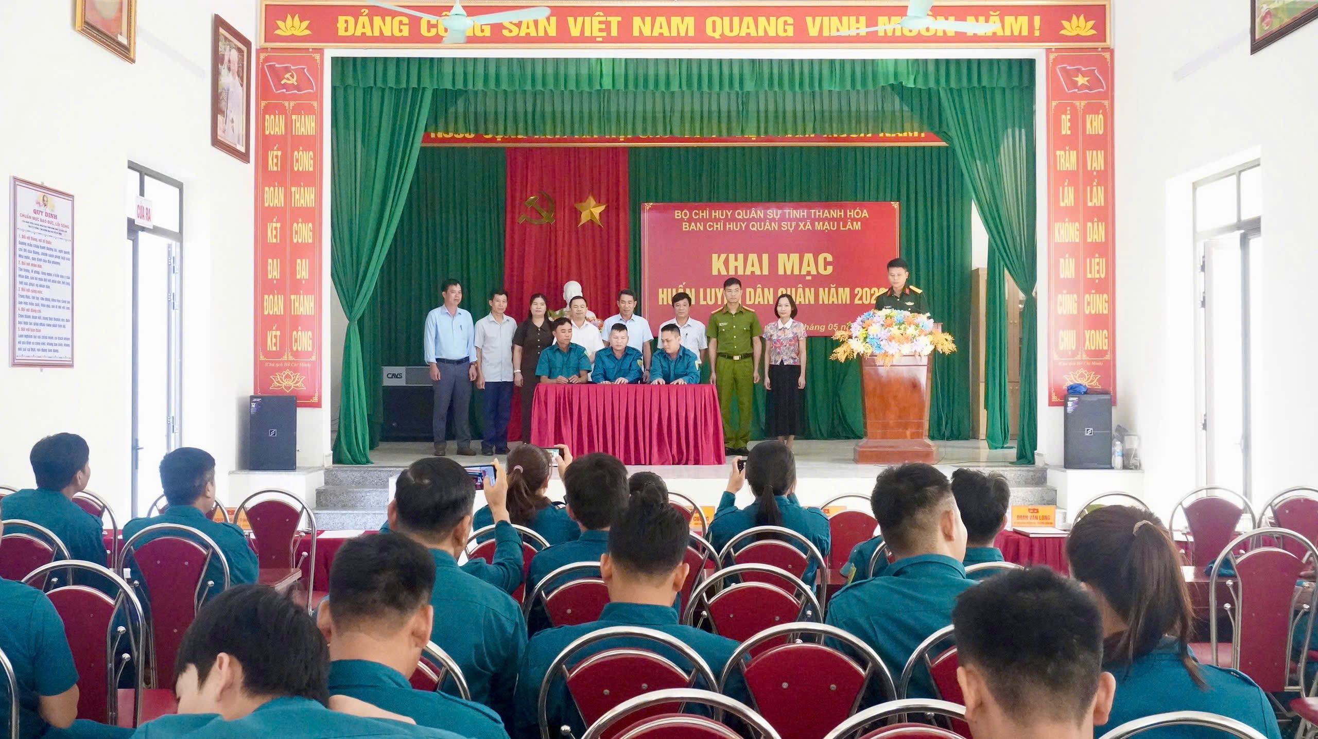 Mậu Lâm khai mạc huấn luyện dân quân tự vệ năm 2026.