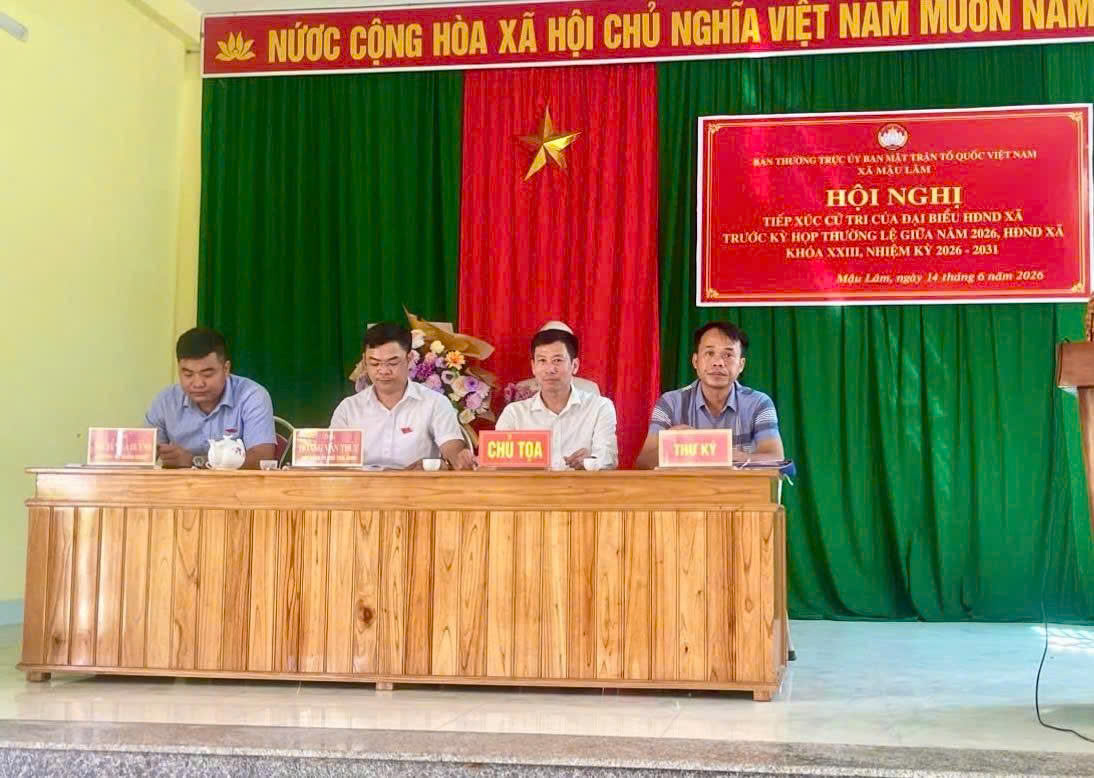 Tổ đại biểu HĐND xã Mậu Lâm đơn vị bầu cử số 2 tiếp xúc cử tri các thôn Phú Sơn và Khe Sình trước kỳ họp thường lệ giữa năm 2026