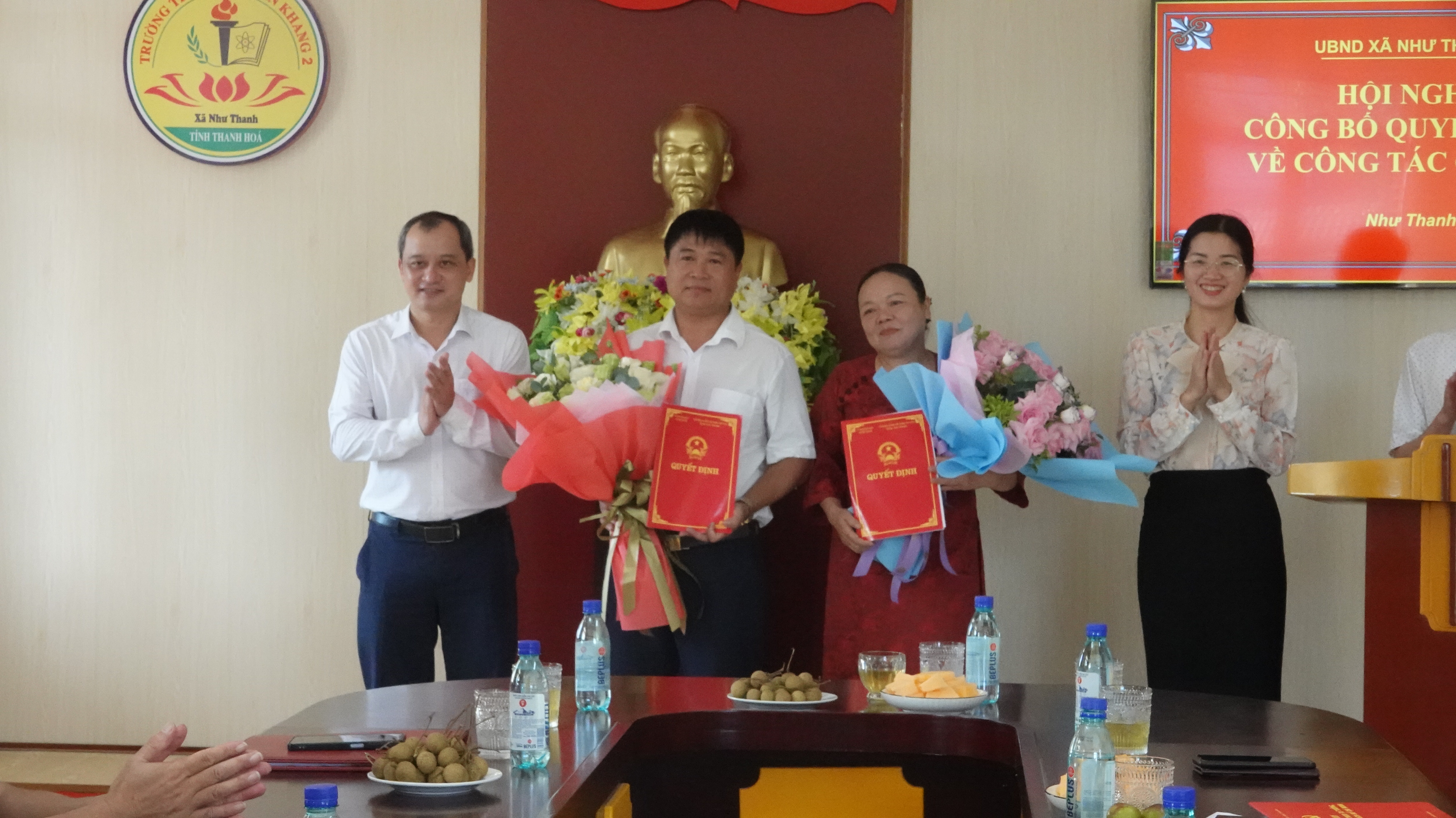 UBND xã Như Thanh tổ chức Hội nghị công bố Quyết định về công tác cán bộ trong trường học