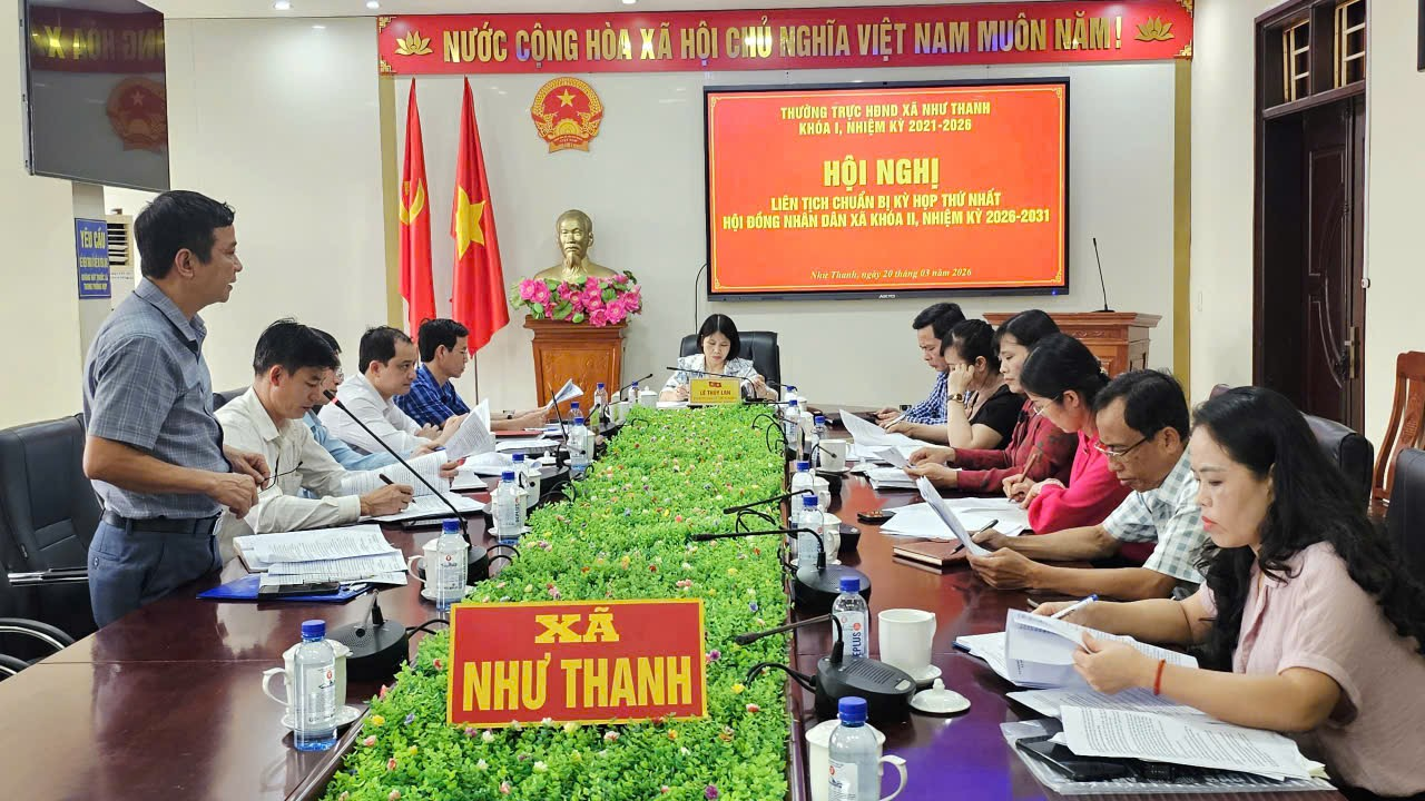 Hội nghị liên tịch chuẩn bị các nội dung cho Kỳ họp thứ I, HĐND xã Như Thanh khóa II, nhiệm kỳ 2026 – 2031.  ​
