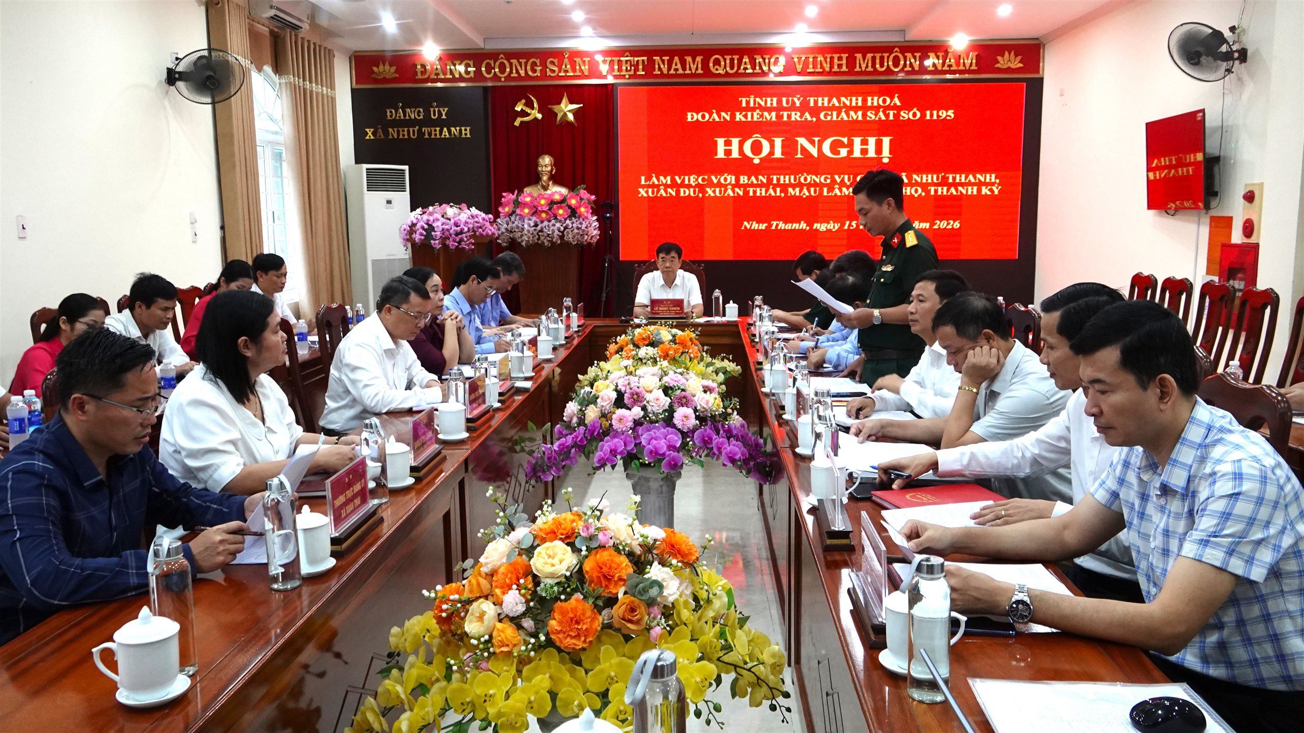 Đoàn Kiểm tra số 1195 làm việc với Ban Thường vụ Đảng ủy 6 xã về công tác cán bộ
