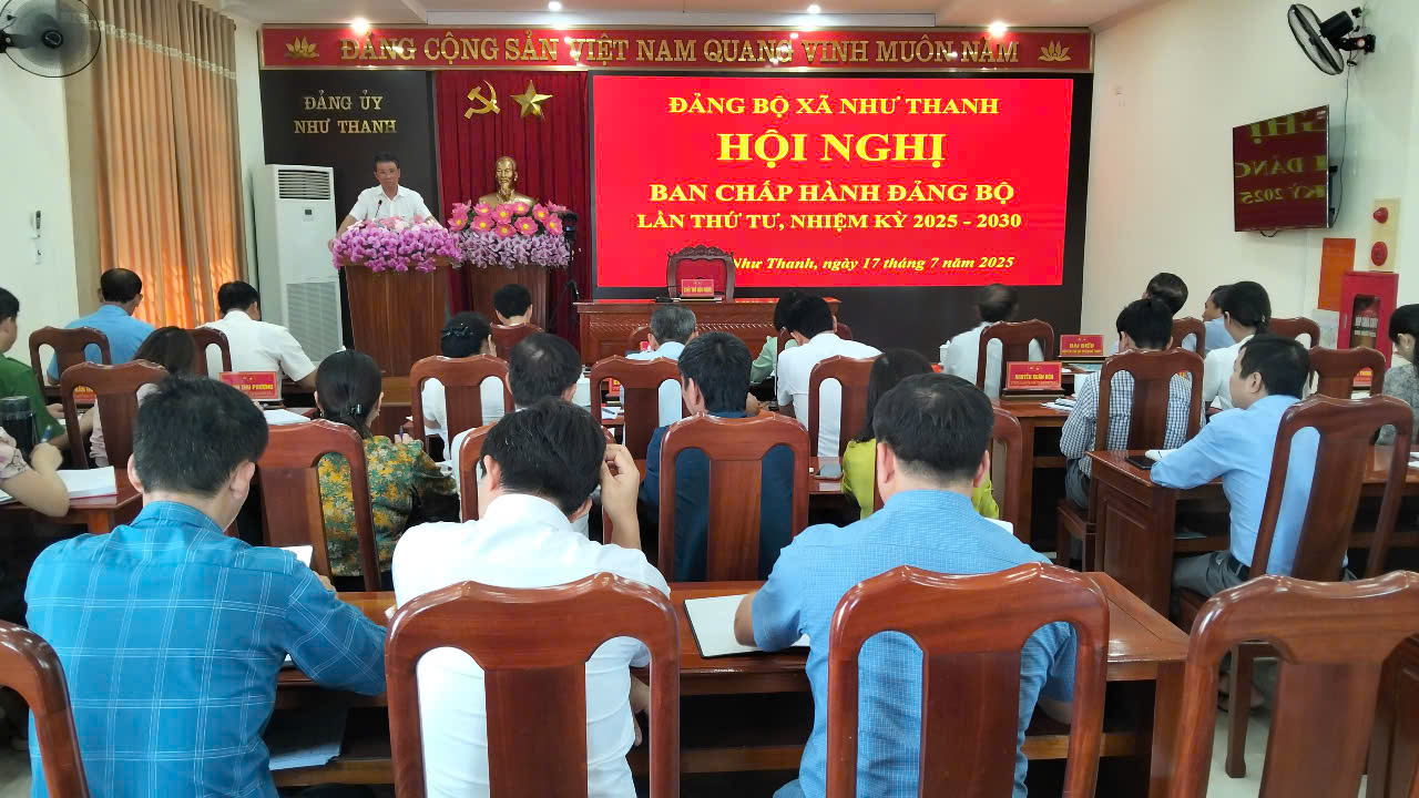 Đảng bộ xã Như Thanh tổ chức Hội nghị Ban Chấp hành Đảng bộ lần thứ 4, nhiệm kỳ 2025-2030