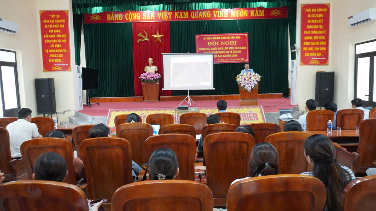 UBND xã Yên Thọ triển khai đợt 2 làm sạch dữ liệu đất đai