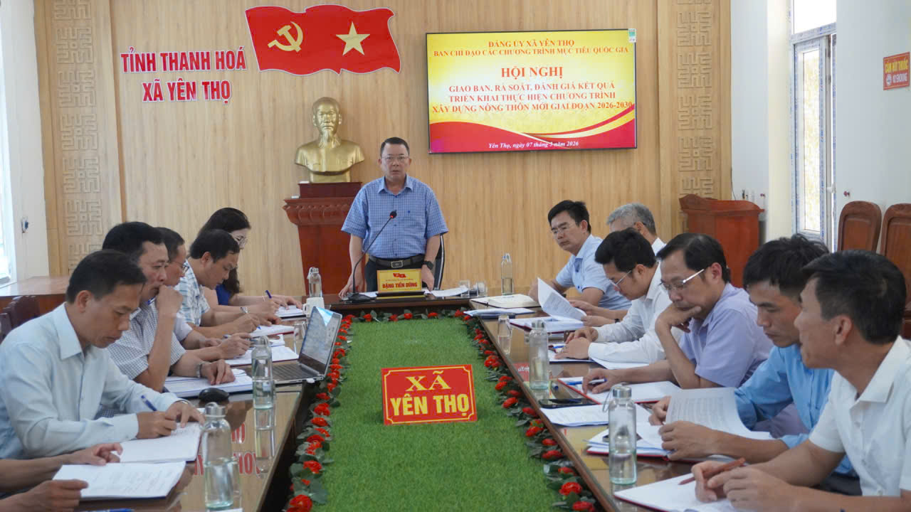 Ban Chỉ đạo các Chương trình mục tiêu quốc gia xã Yên Thọ họp rà soát tiêu chí xây dựng nông thôn mới giai đoạn 2026–2030