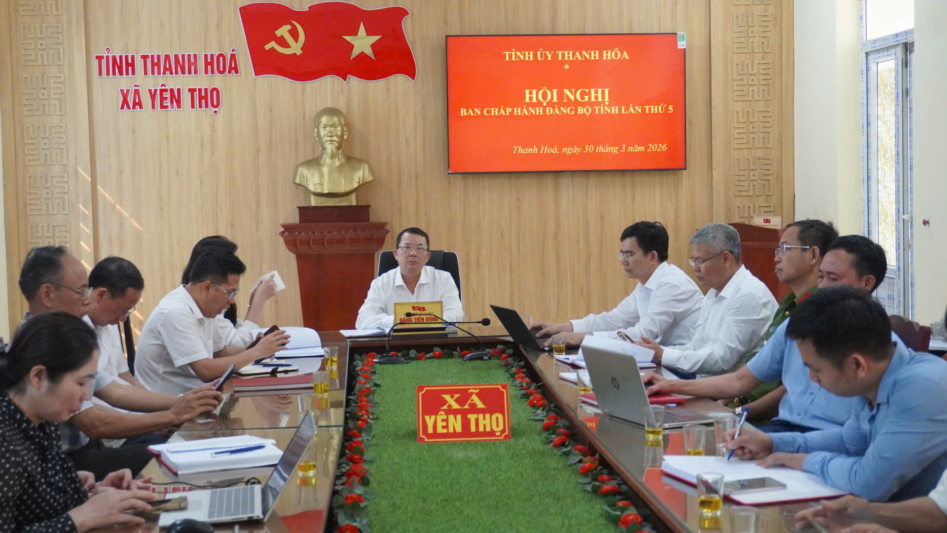 Xã Yên Thọ tham dự hội nghị đánh giá kết quả thực hiện nhiệm vụ quý I; đề ra nhiệm vụ trọng tâm công tác quý II/2026
