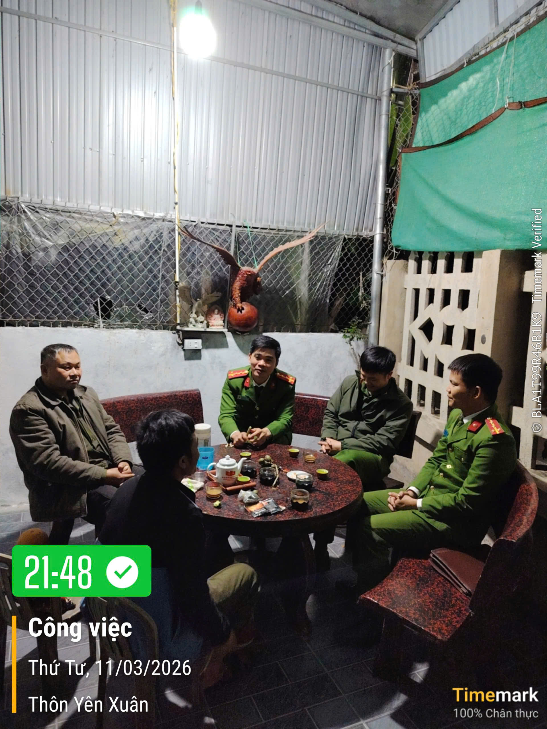 Công an xã Yên Thọ tăng cường tuần tra, bảo đảm an ninh trật tự trước thềm bầu cử