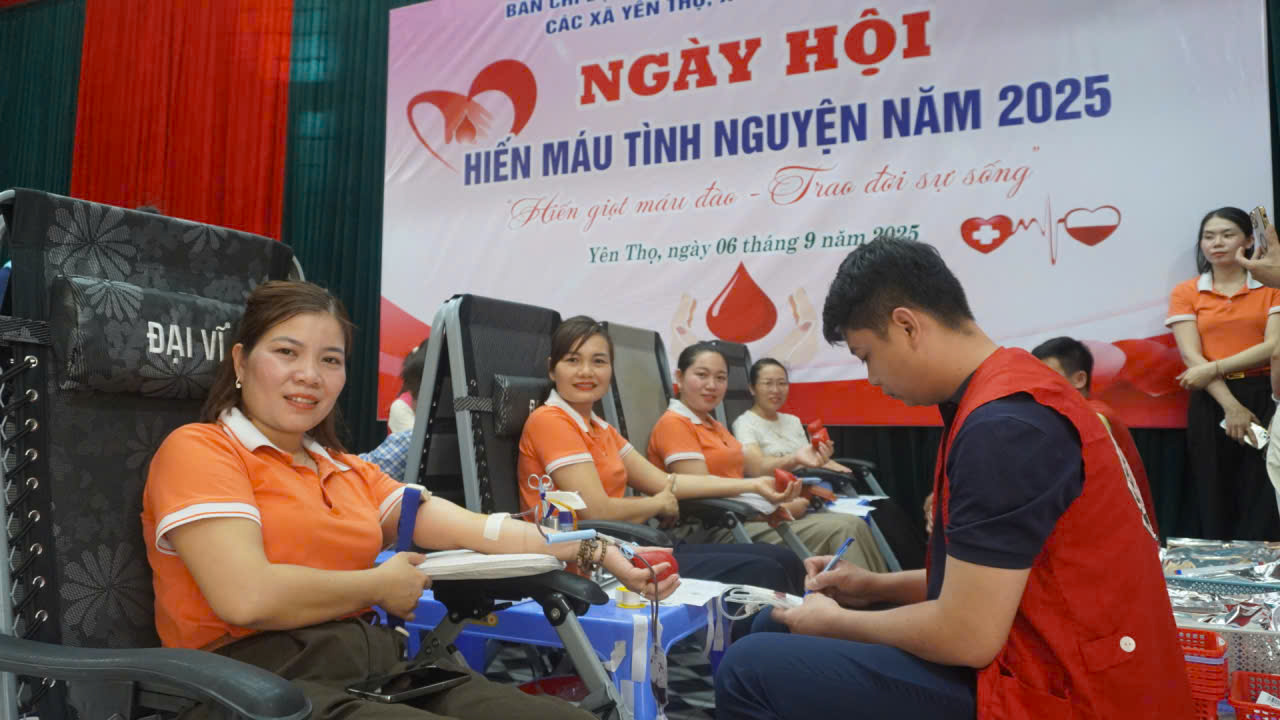 Ngày hội hiến máu tình nguyện trên địa bàn xã Yên Thọ năm 2025