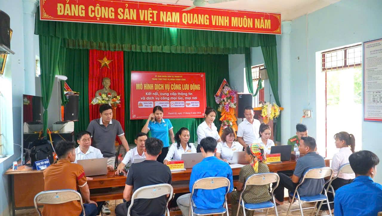Trung tâm phục vụ hành chính công xã Thanh Kỳ tổ chức Mô hình “Dịch vụ công lưu động” trên địa bàn xã năm 2026