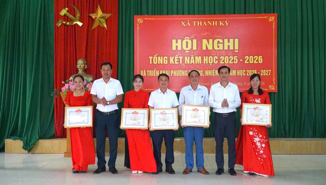XÃ THANH KỲ TỔ CHỨC HỘI NGHỊ TỔNG KẾT NĂM HỌC 2025–2026, TRIỂN KHAI NHIỆM VỤ TRỌNG TÂM NĂM HỌC 2026–2027