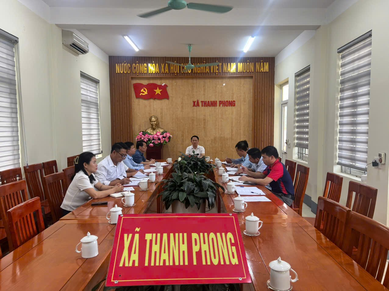 Chủ tịch UBND xã Thanh Phong đề nghị quyết tâm đưa trường Tiểu học đạt chuẩn Quốc gia mức độ I năm 2026